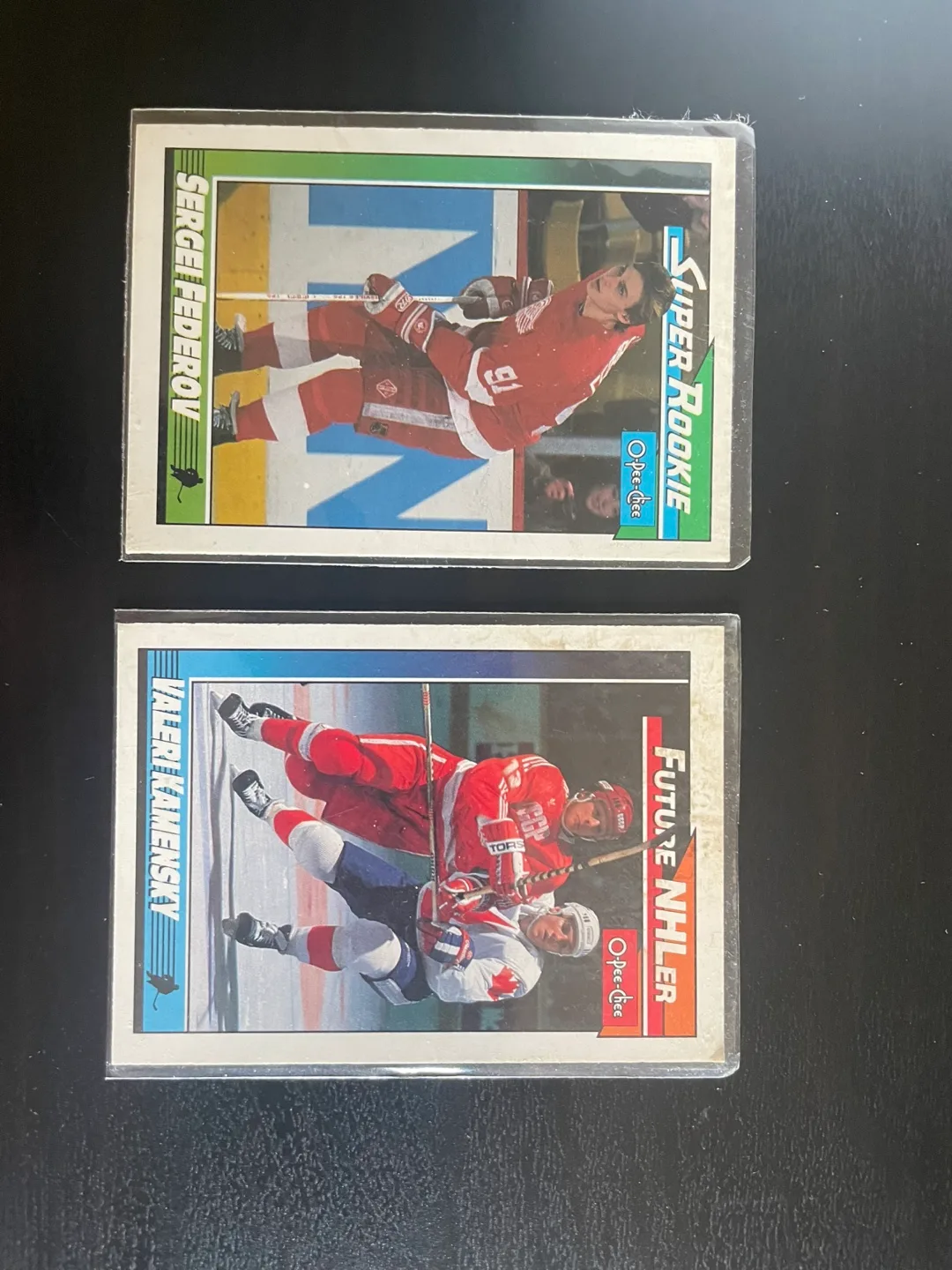 O-Pee-Chee Sergei Federov & Valeri Kamensky Hockey Cards thumbnail