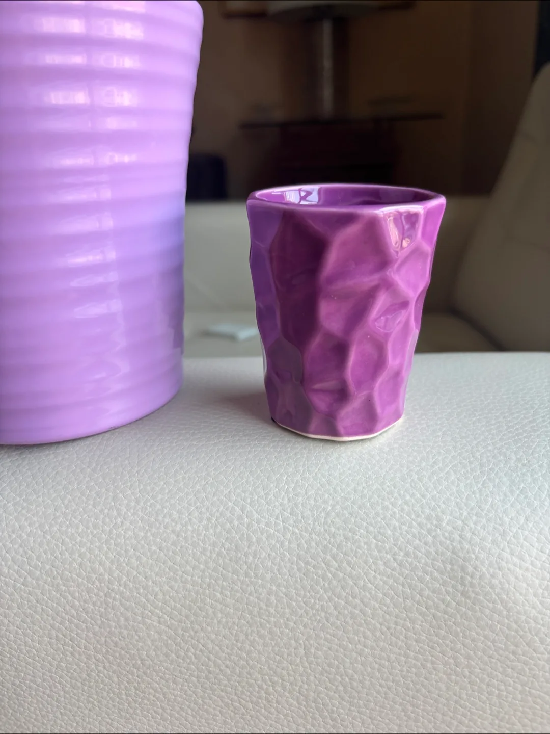Purple Ceramic Planter Set - Made in Germany image indicator(3)