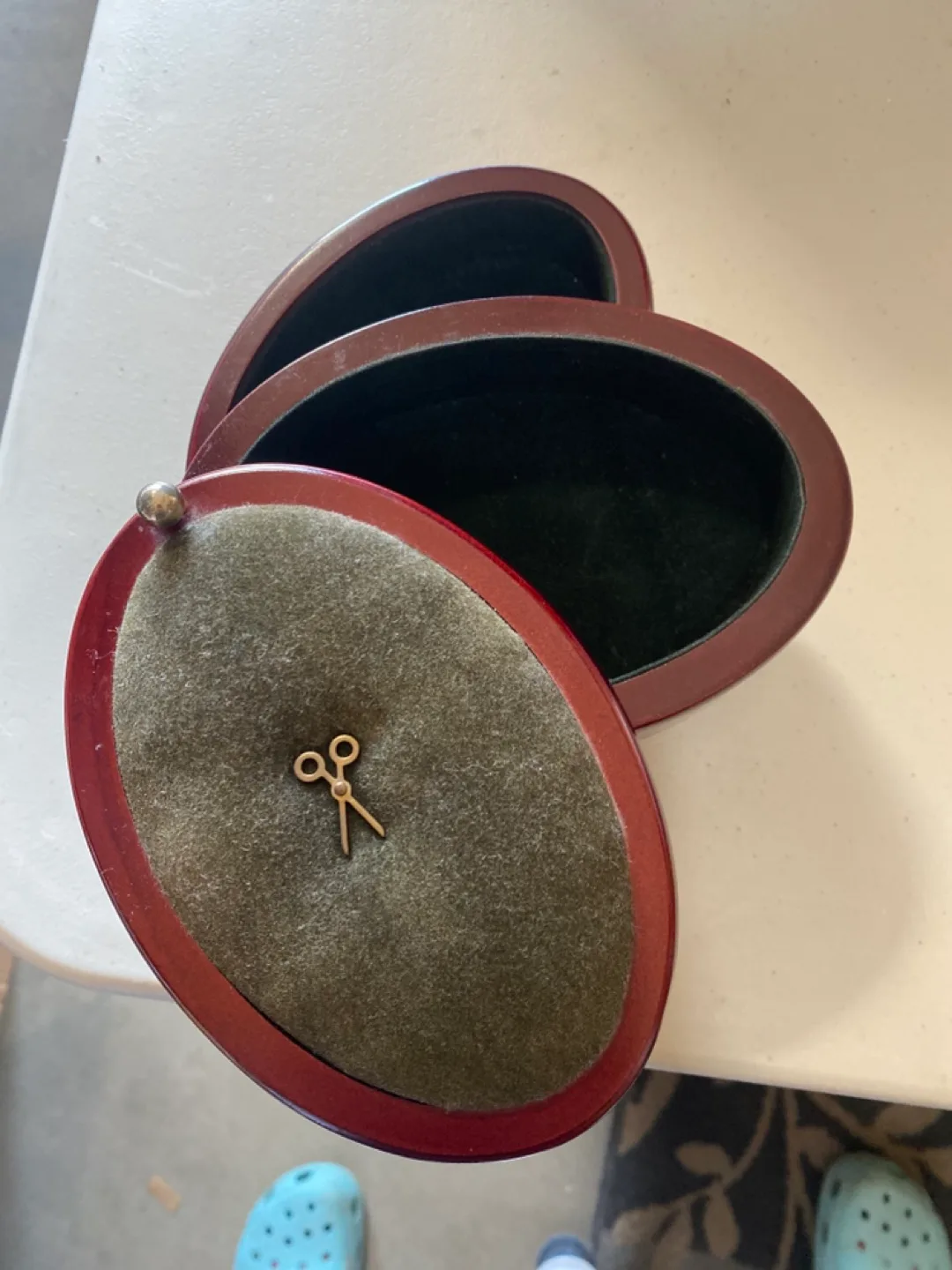 Vintage Oval Shaped Sewing Box thumbnail