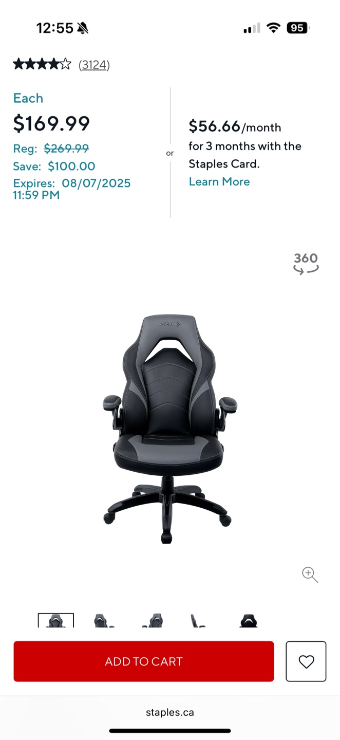 Emerge Gaming Chair ; work chair
