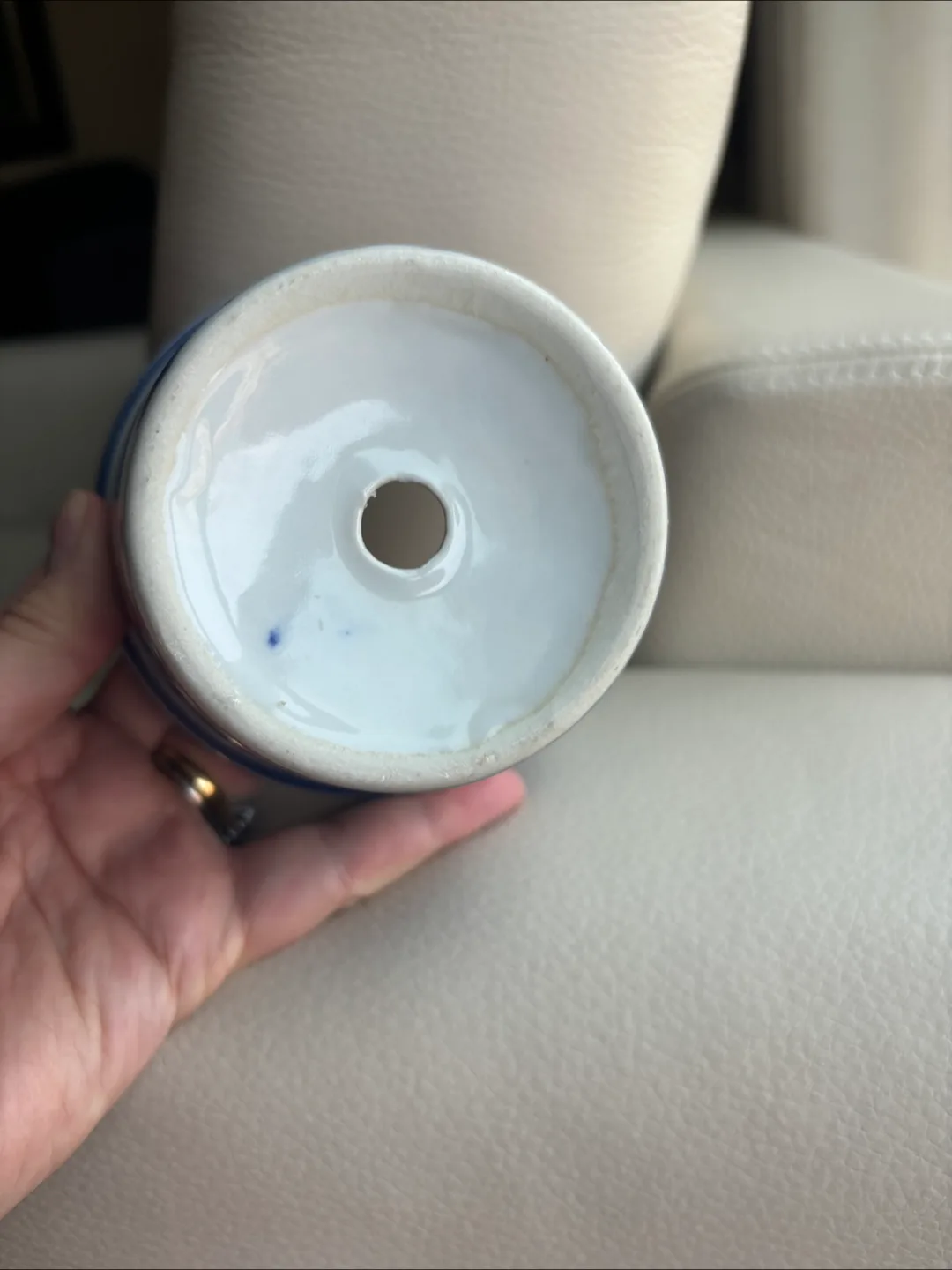 Floral Ceramic Pot - Blue & White image indicator(3)