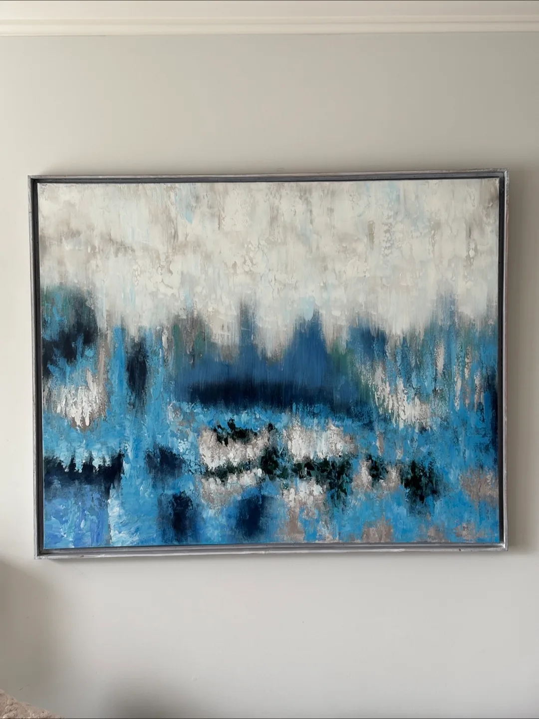 Abstract Blue & White Canvas Wall Art – Pier 1 Imports image indicator(3)