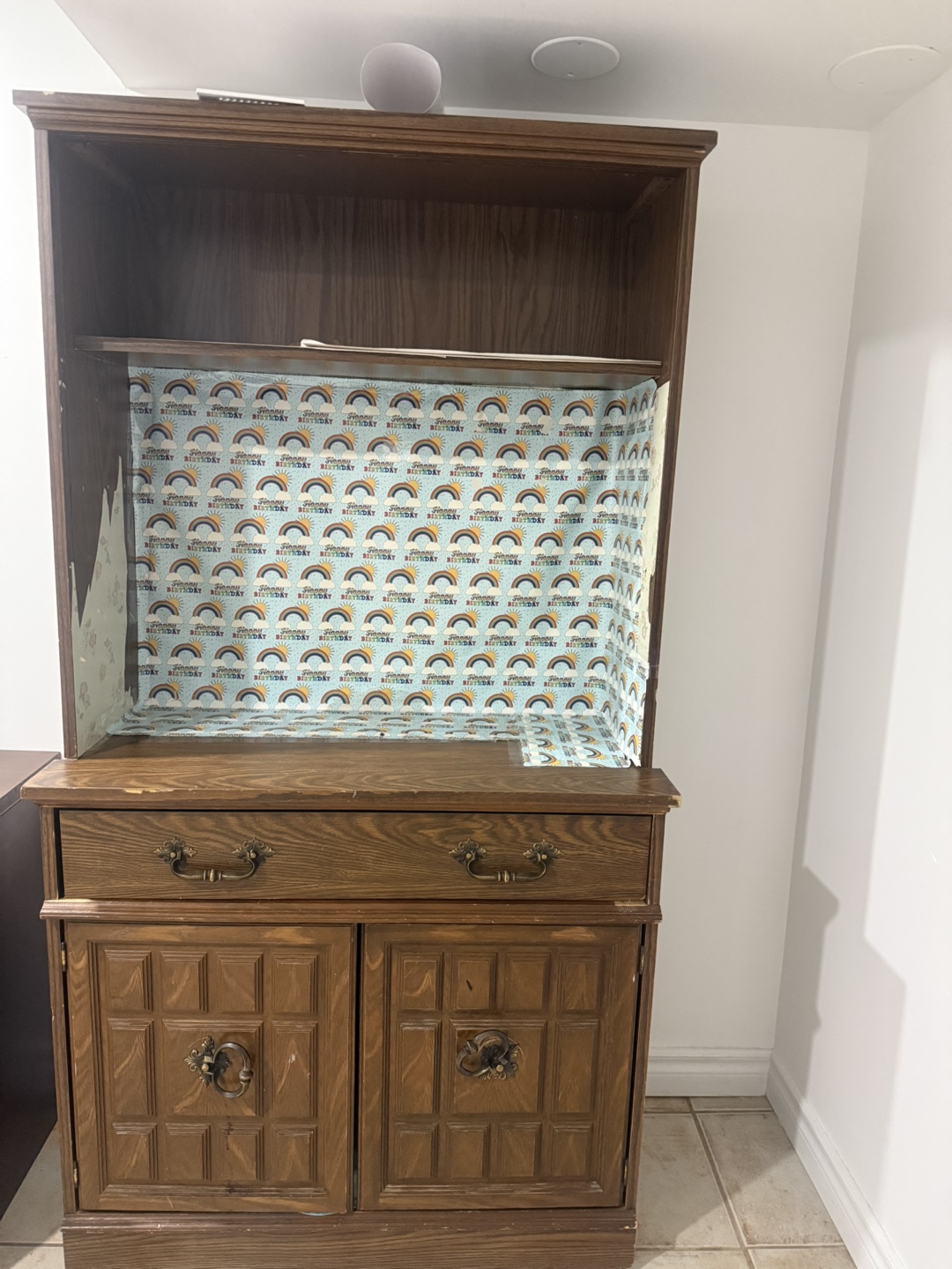 Wooden Hutch with Cabinet