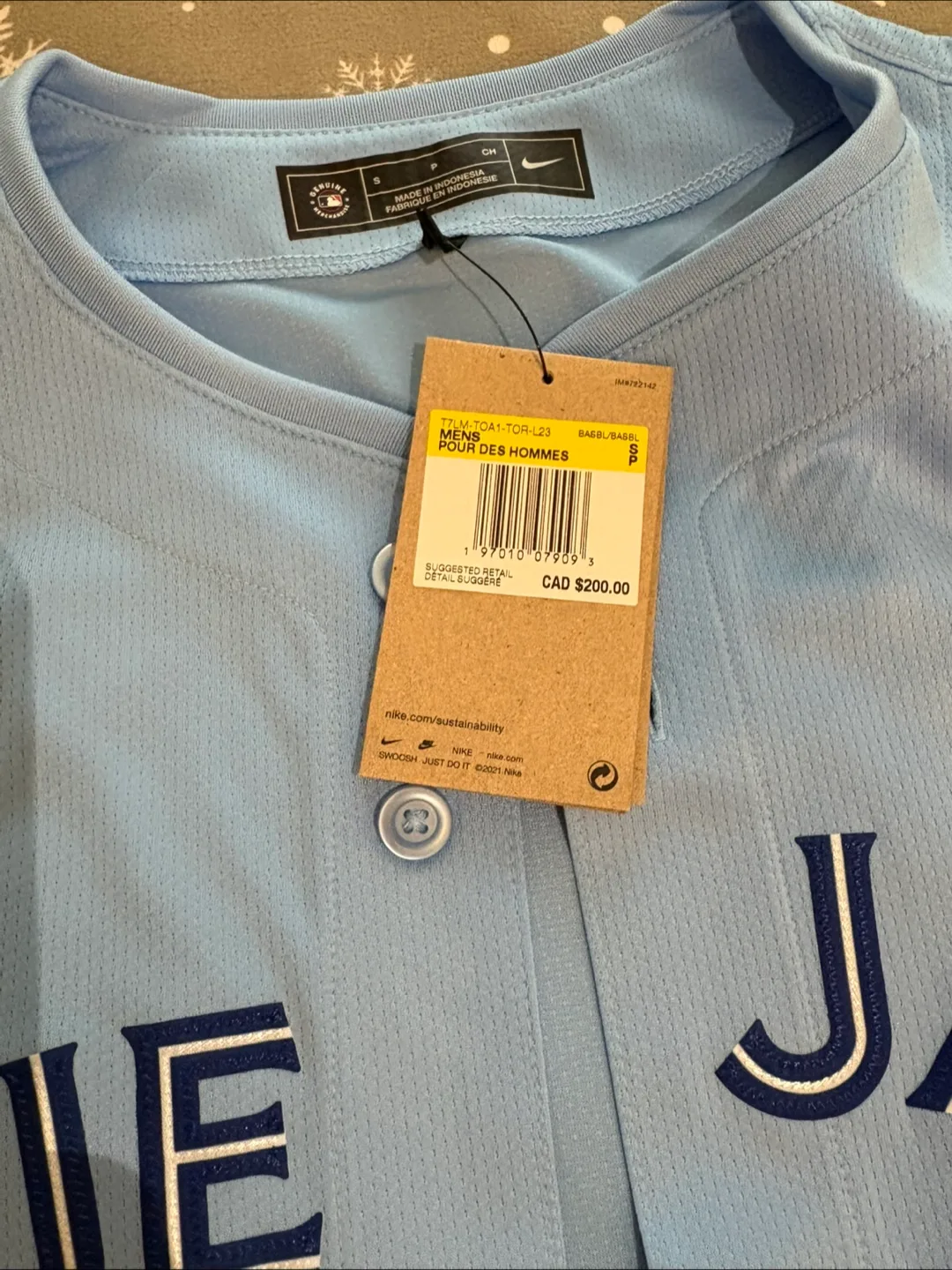 Nike Blue Jays Jersey - Men Size S image indicator(2)