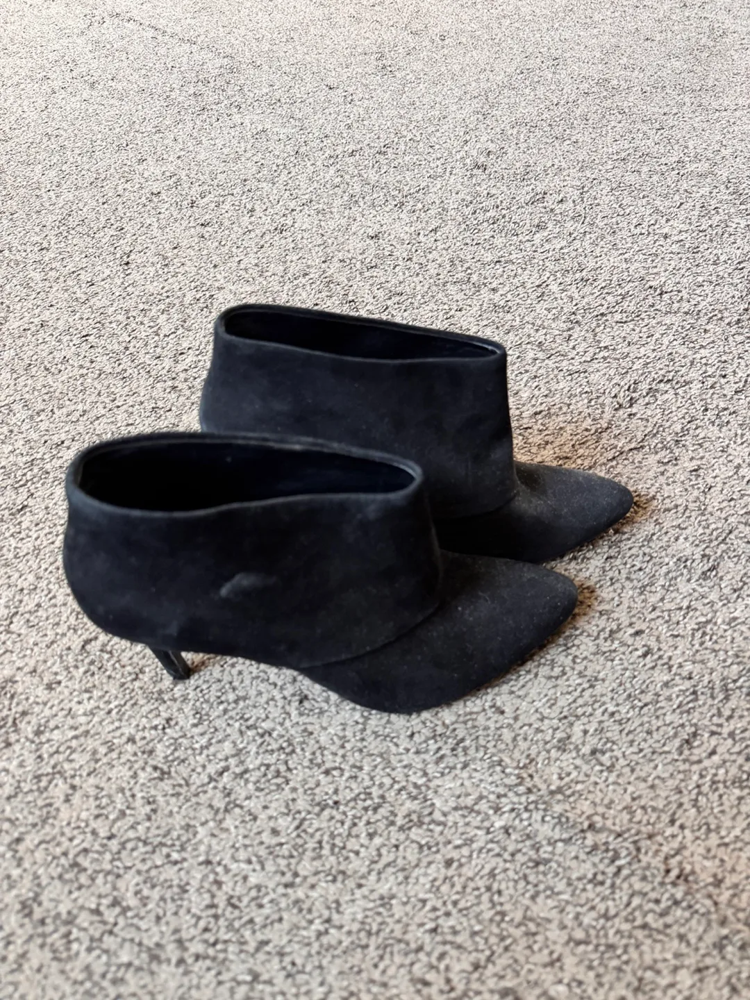 Black Suede Ankle Booties thumbnail