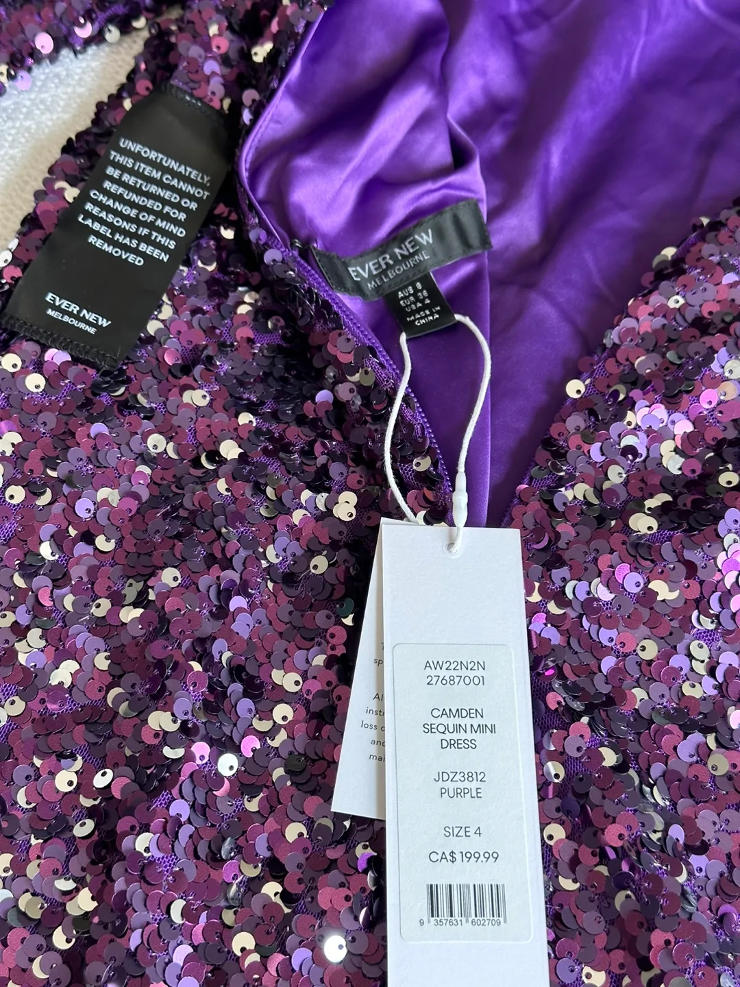 Ever New Camden Sequin Mini Dress - Size 4 thumbnail