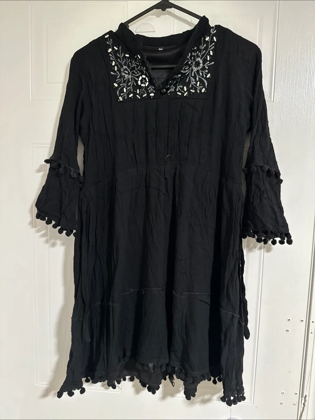 Black Dress with Pom Poms - Size XXL thumbnail
