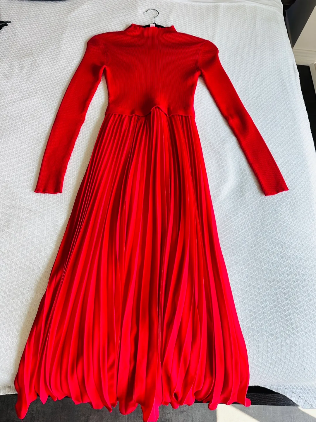 Ever New Red Pleated Midi Dress Size 4 (US) image indicator(2)