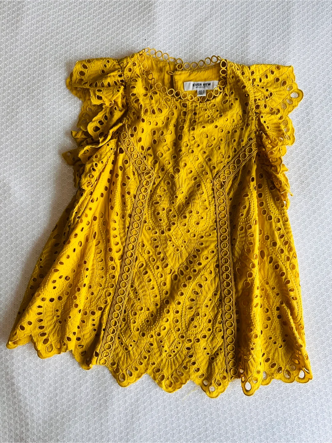 Ever New Melbourne Yellow Eyelet Top - Size 4 thumbnail