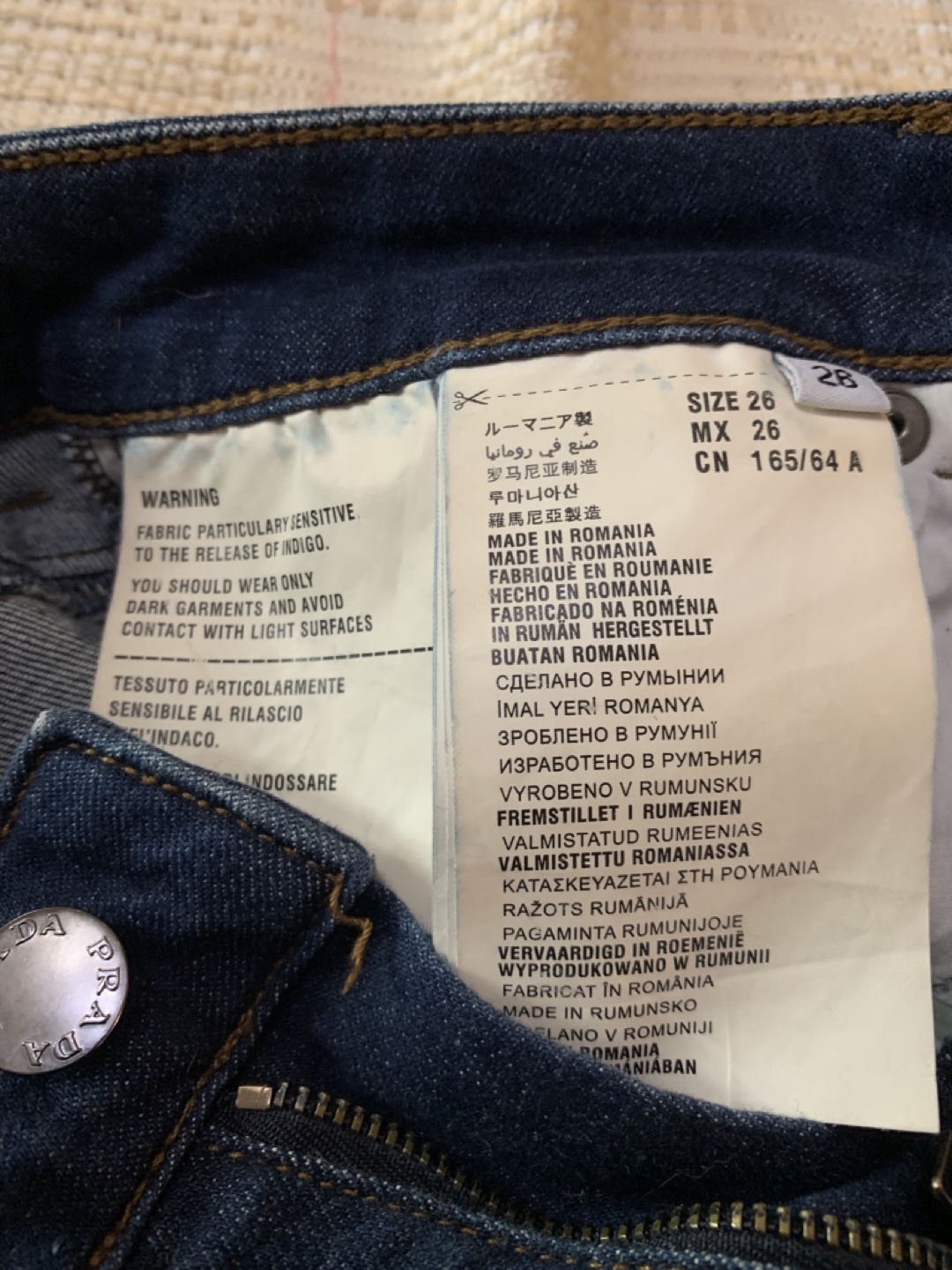 Prada Dark Wash Denim Jeans - Size 26 - photo 4