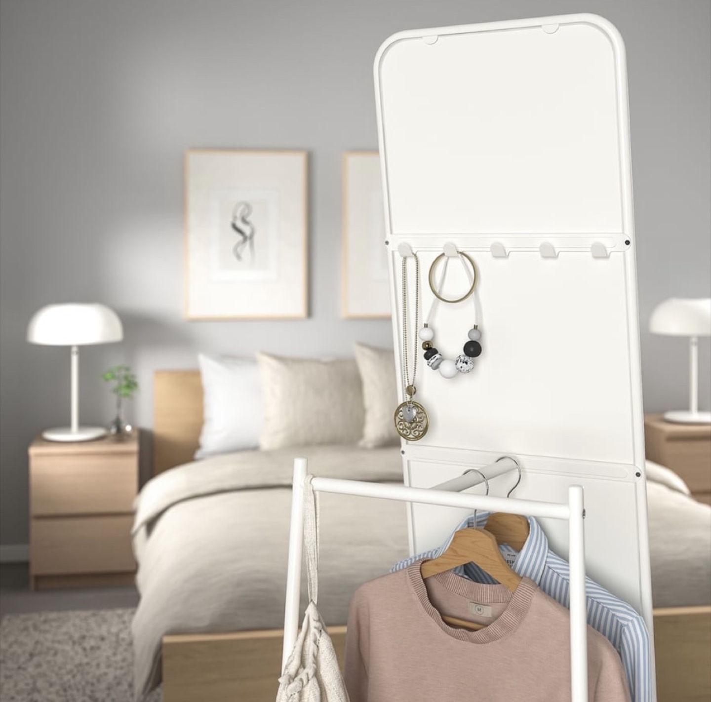IKEA Knapper Standing Mirror - White - photo 3