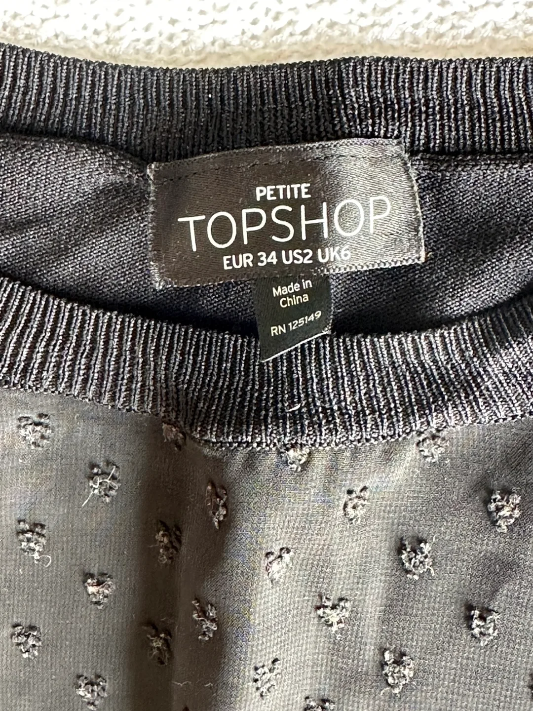 Topshop Petite Black Blouse - Size US 2 image indicator(2)