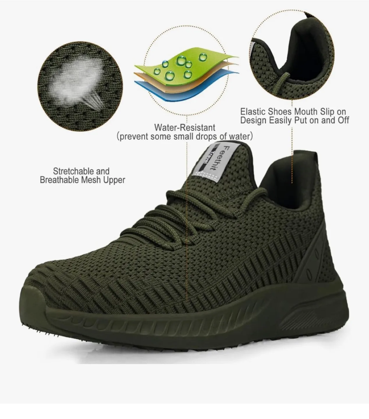 Feethit Travel Green Sneakers - Size 40 image indicator(9)