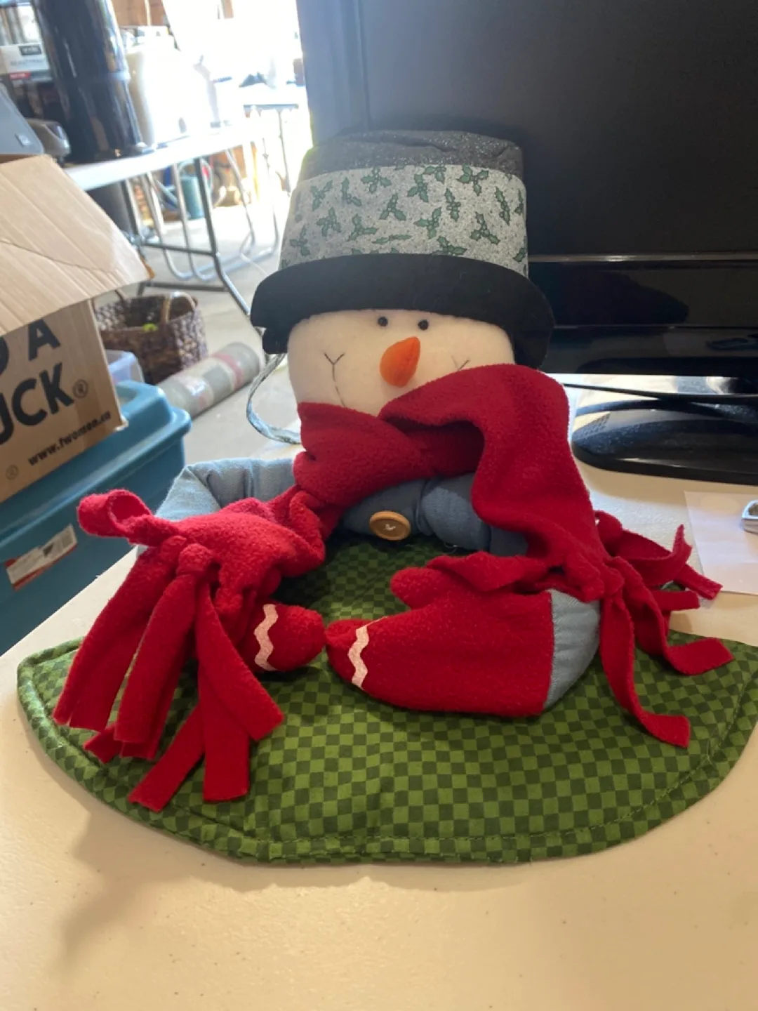 Handmade Snowman Hand Towel Holder thumbnail