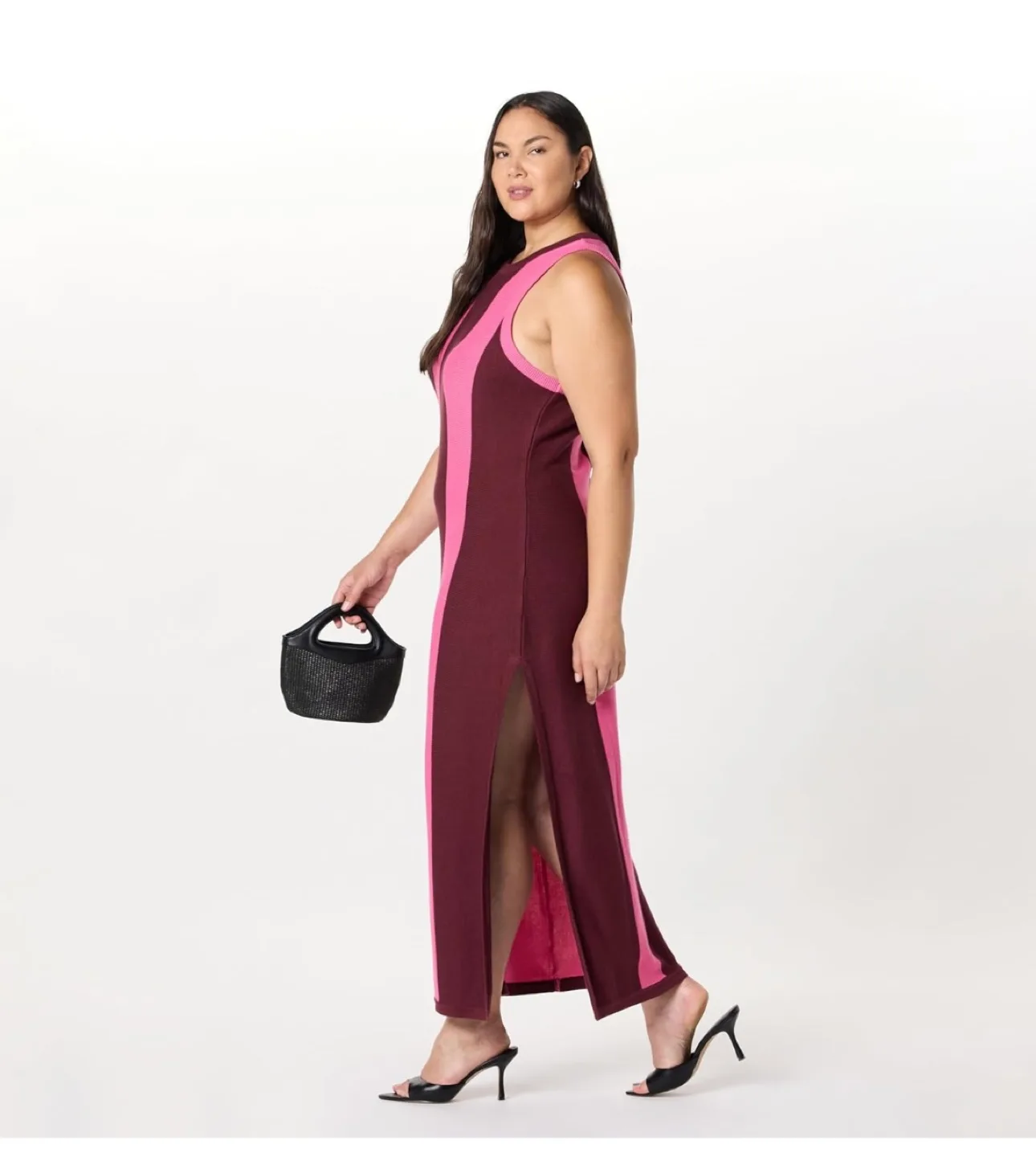 The Drop Women's Striped Knit Maxi Dress, Size S image indicator(3)