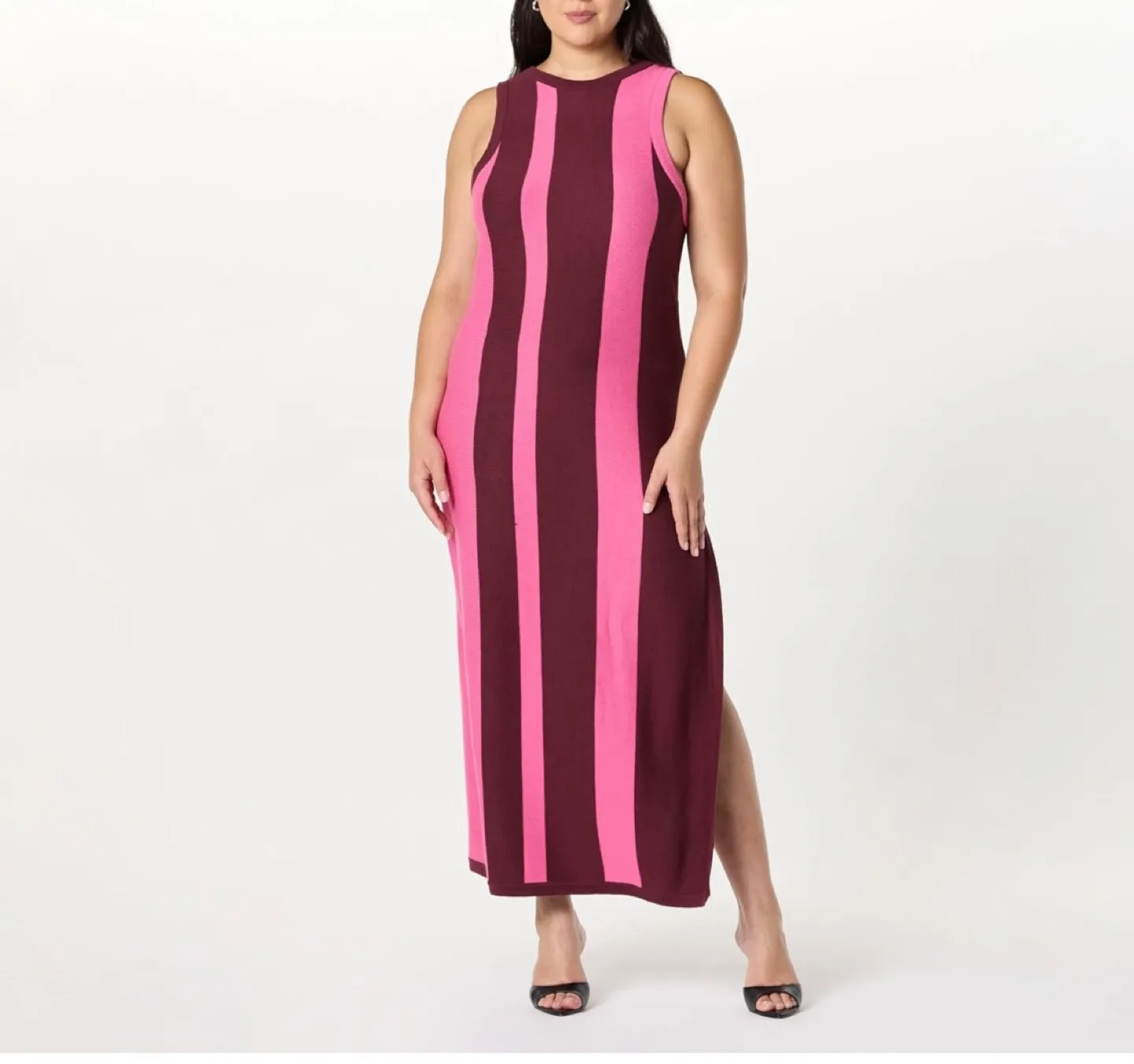 The Drop Women's Striped Knit Maxi Dress, Size S image indicator(5)