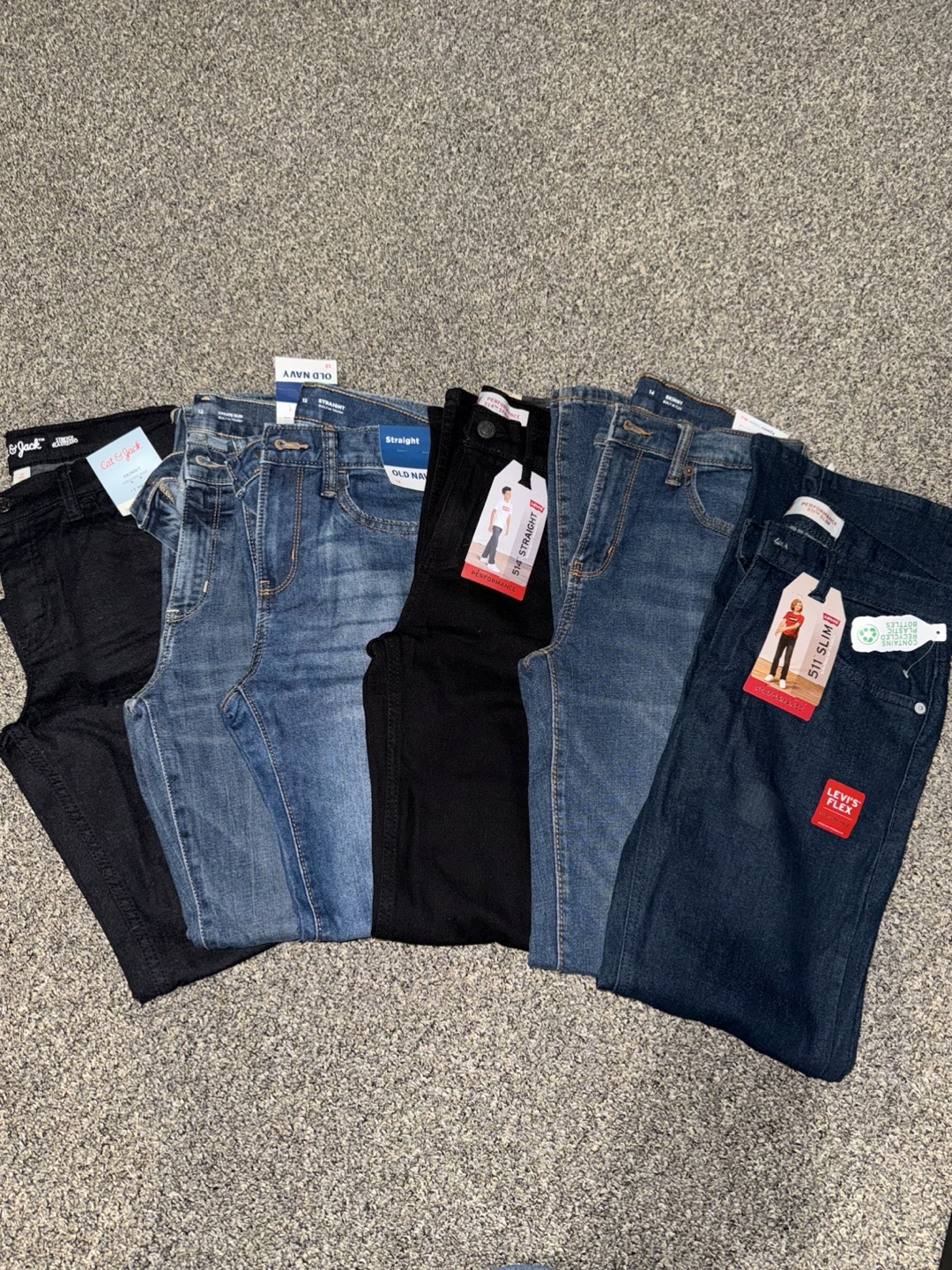 Boys' Jeans - Cat & Jack, Old Navy, Levi's - Size 12