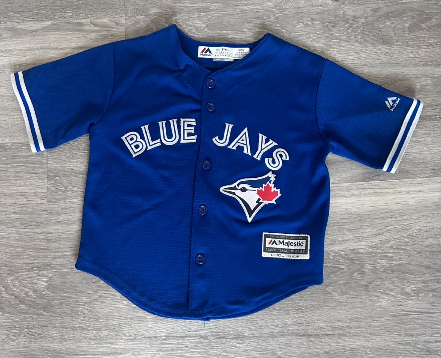 Majestic Kids Blue Jays Bautista 19 Jersey, Size M thumbnail