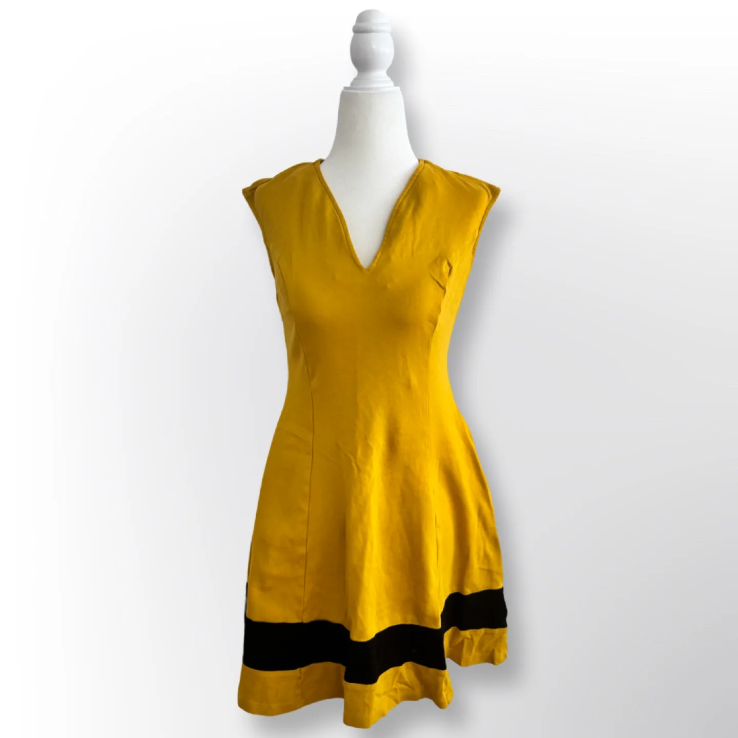 New York & Company Mustard Yellow Dress | Size XS thumbnail