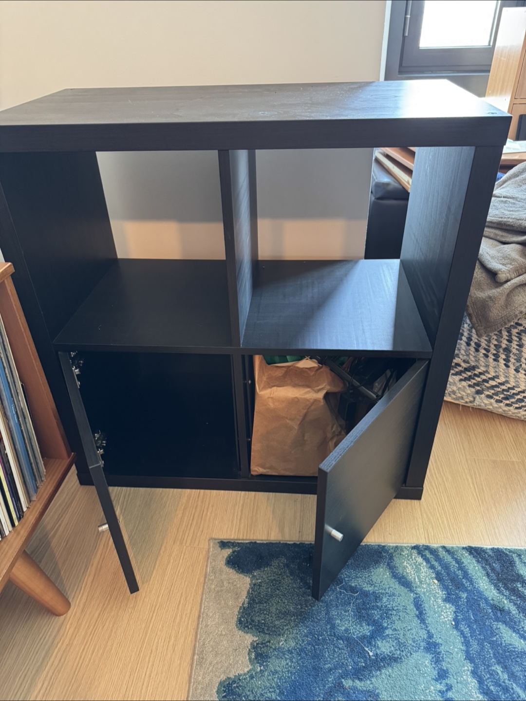 IKEA Kallax Black Shelf Unit 2’x2’ - photo 2