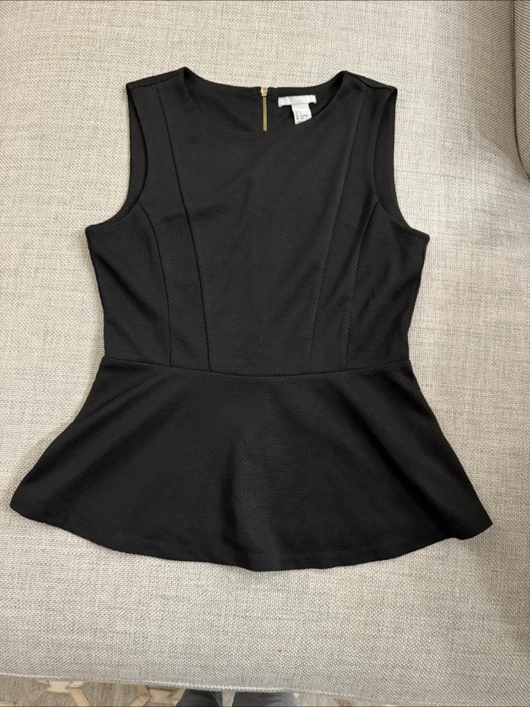 H&M Women's Black Peplum Top | Size S image indicator(3)