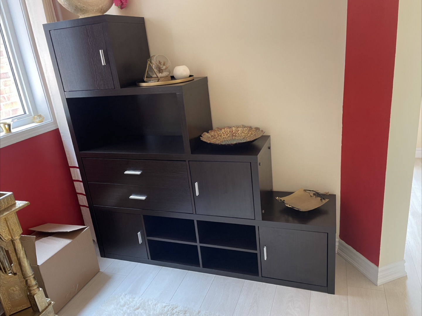 Dark Brown Step Bookshelf - photo 2