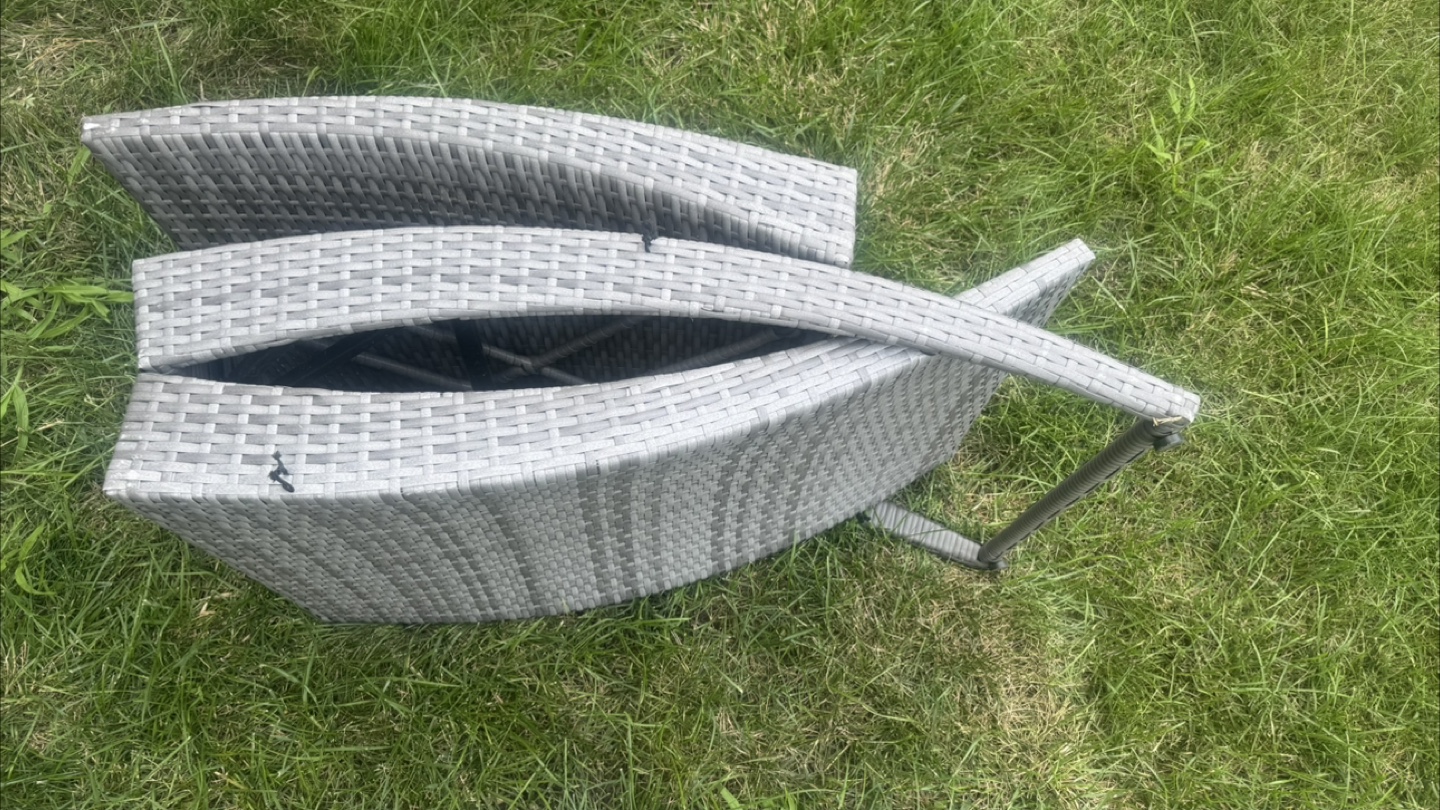 Gray Wicker Outdoor Chaise Lounge - photo 5