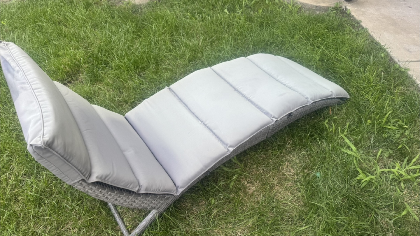 Gray Wicker Outdoor Chaise Lounge - photo 4