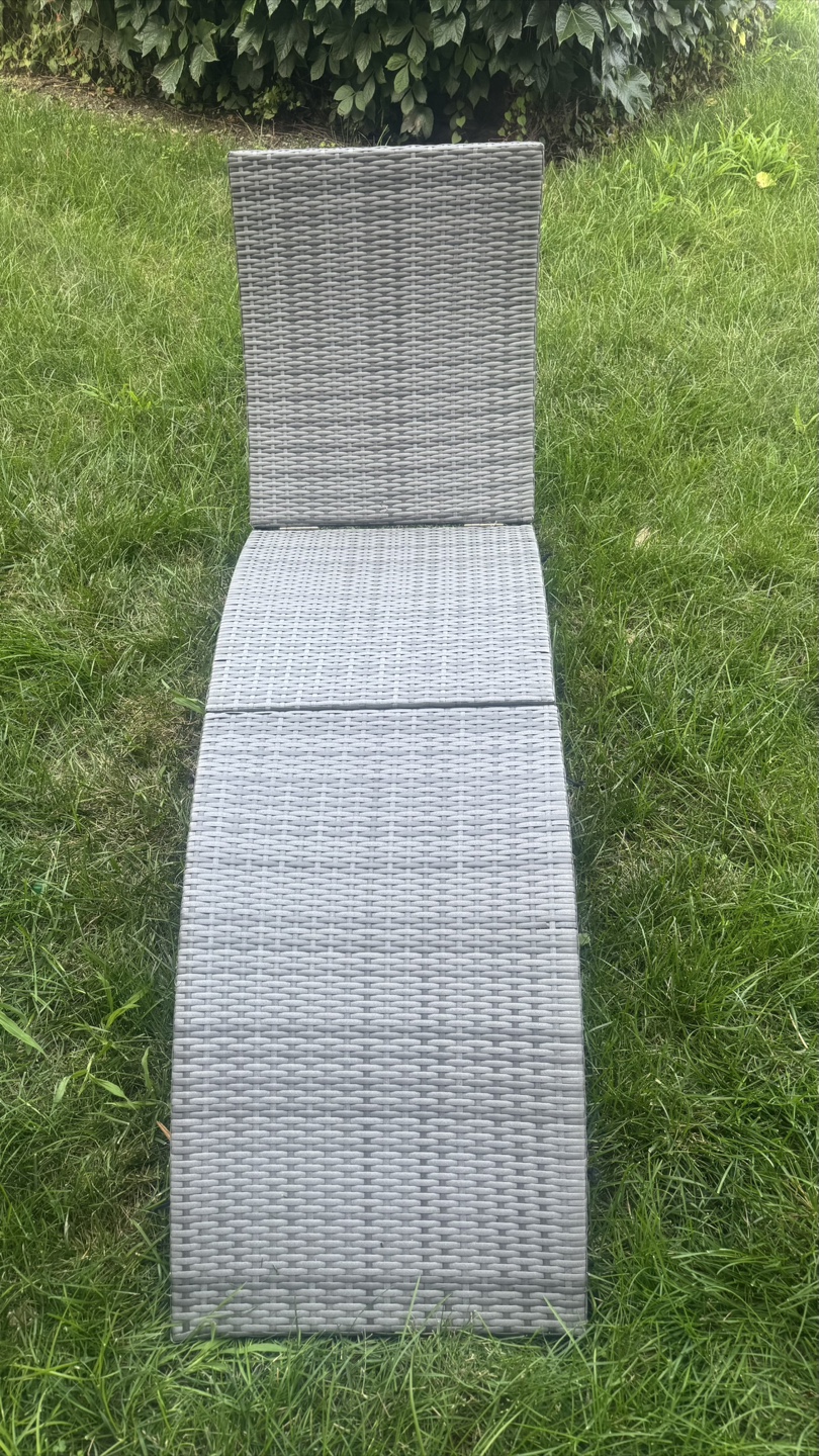Gray Wicker Outdoor Chaise Lounge - photo 3