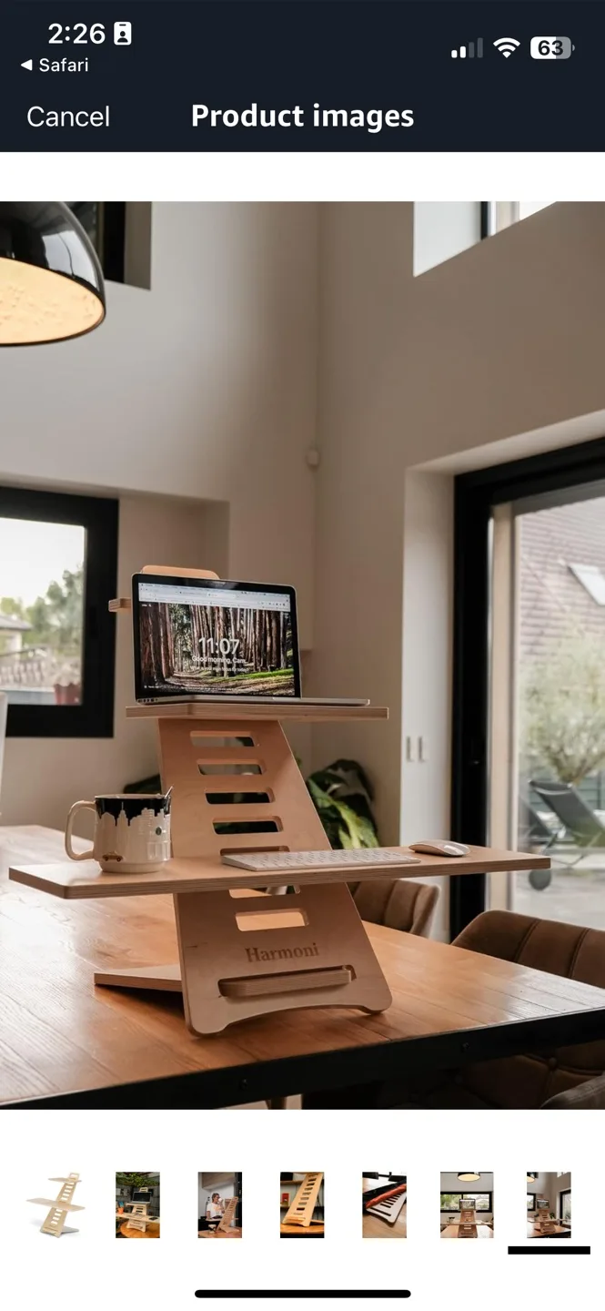 Harmoni Birch Portable Standing Desk (Discontinued?) thumbnail