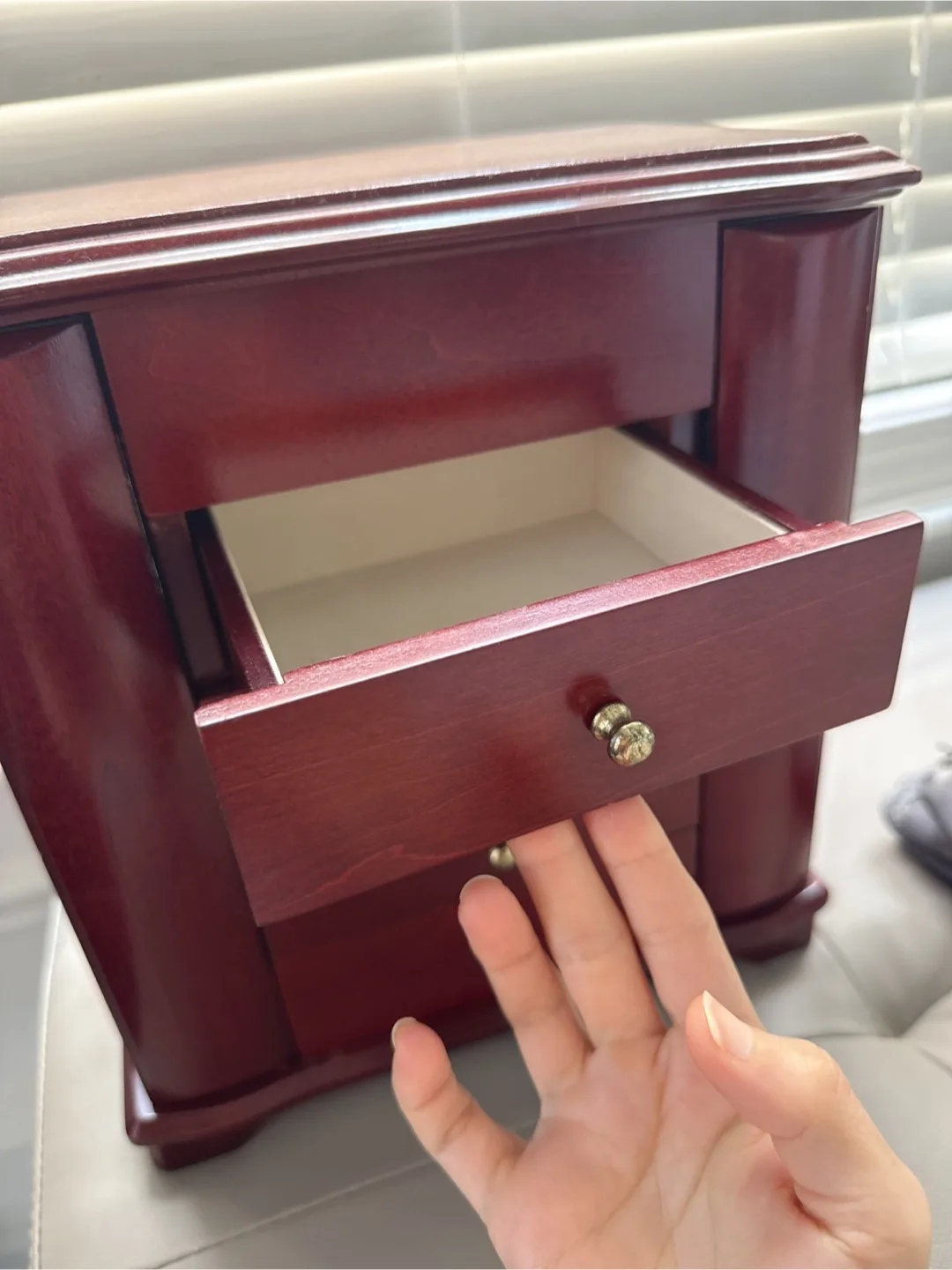 Wooden Jewellery Box  organizer with Mirror image indicator(4)