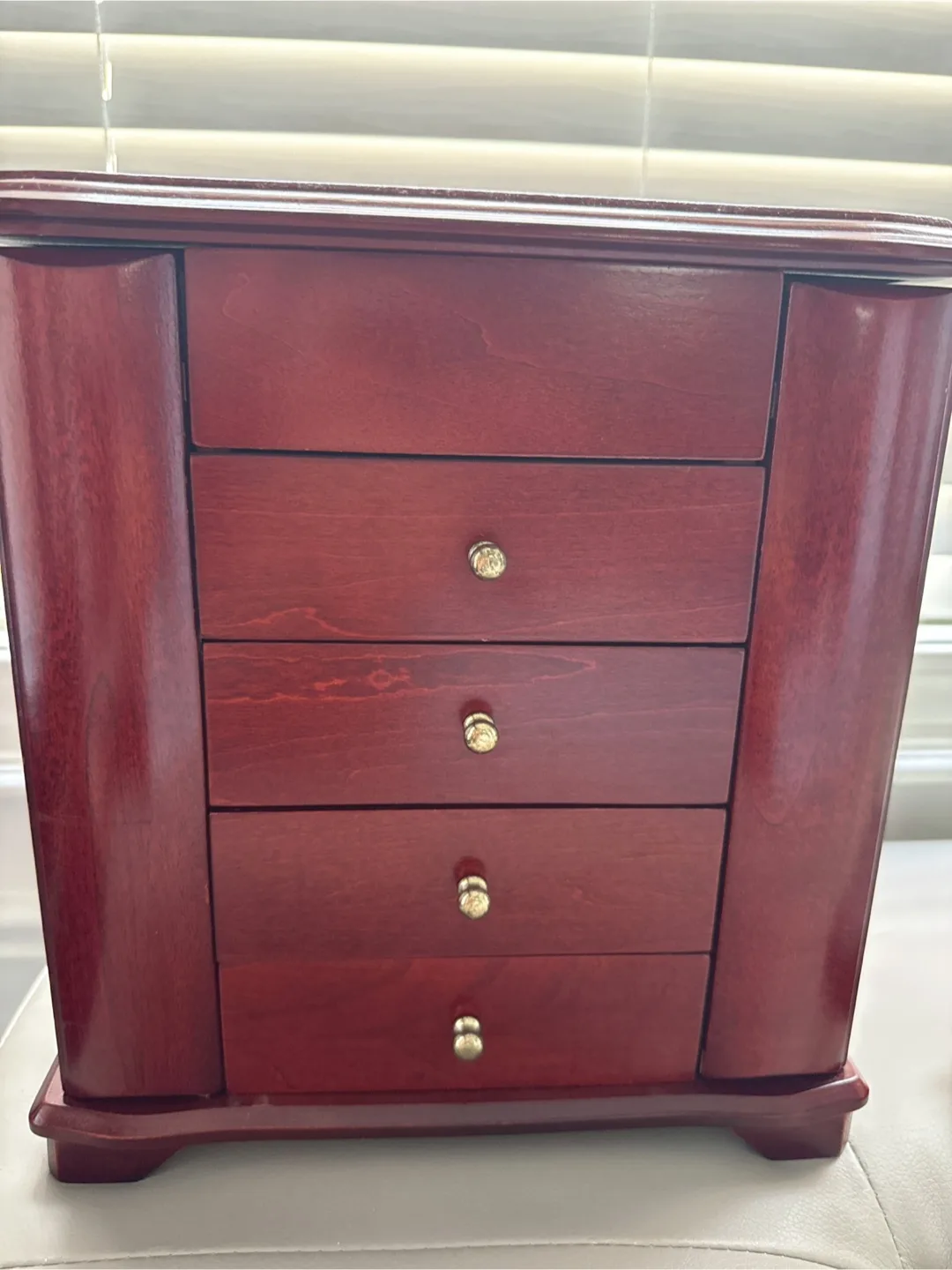 Wooden Jewellery Box  organizer with Mirror image indicator(6)