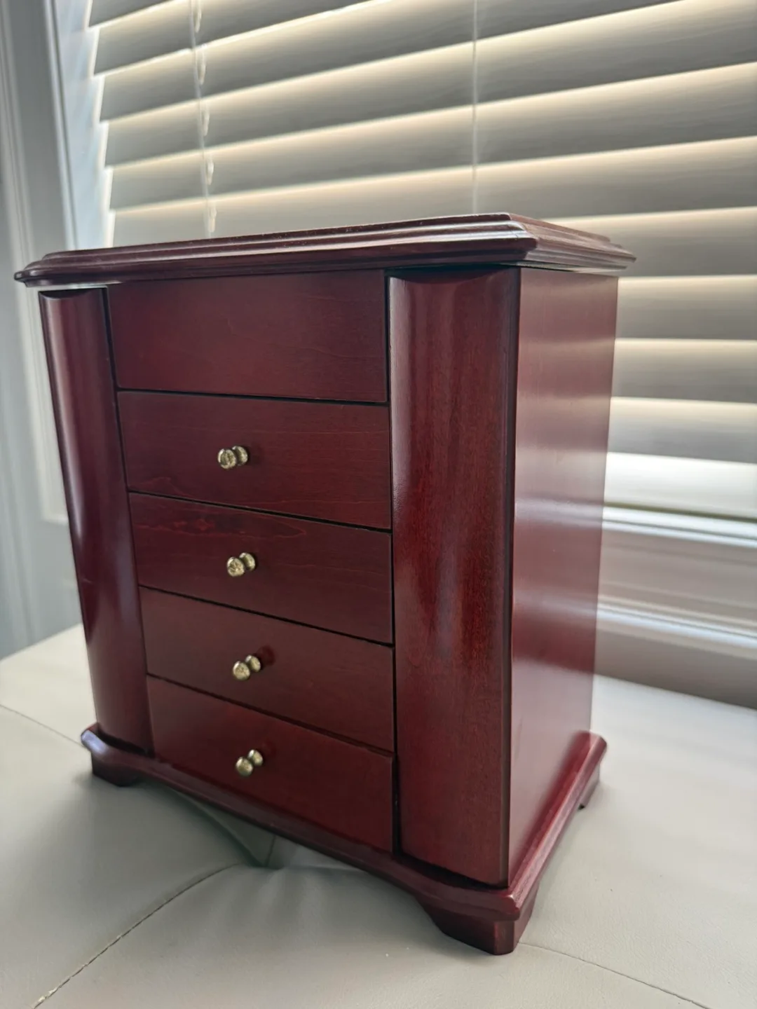 Wooden Jewellery Box  organizer with Mirror thumbnail