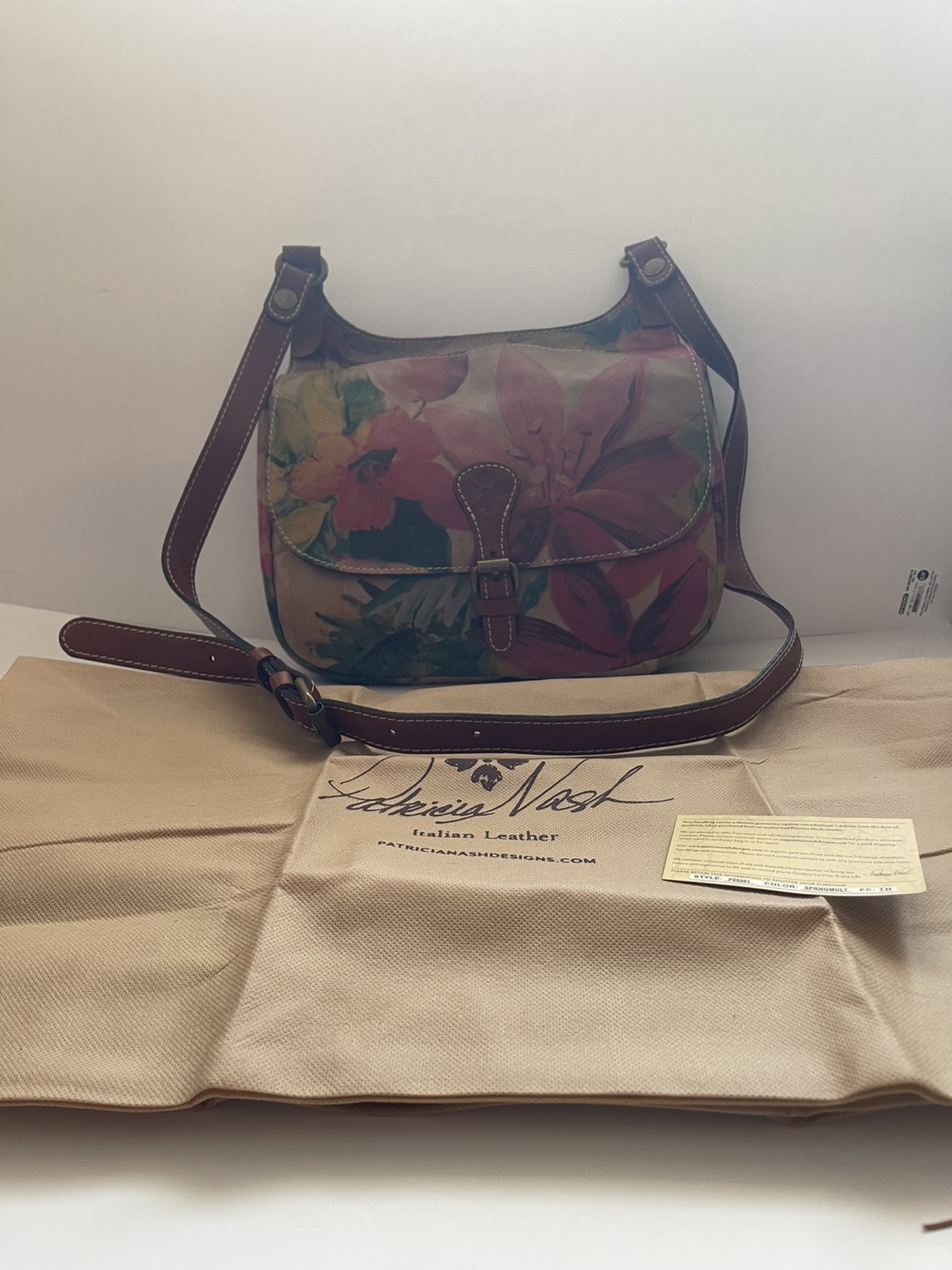 Patricia Nash Floral Leather Shoulder Bag - photo 2