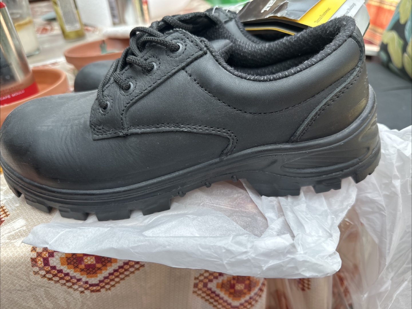 Terra Black Leather Work Shoes - photo 2