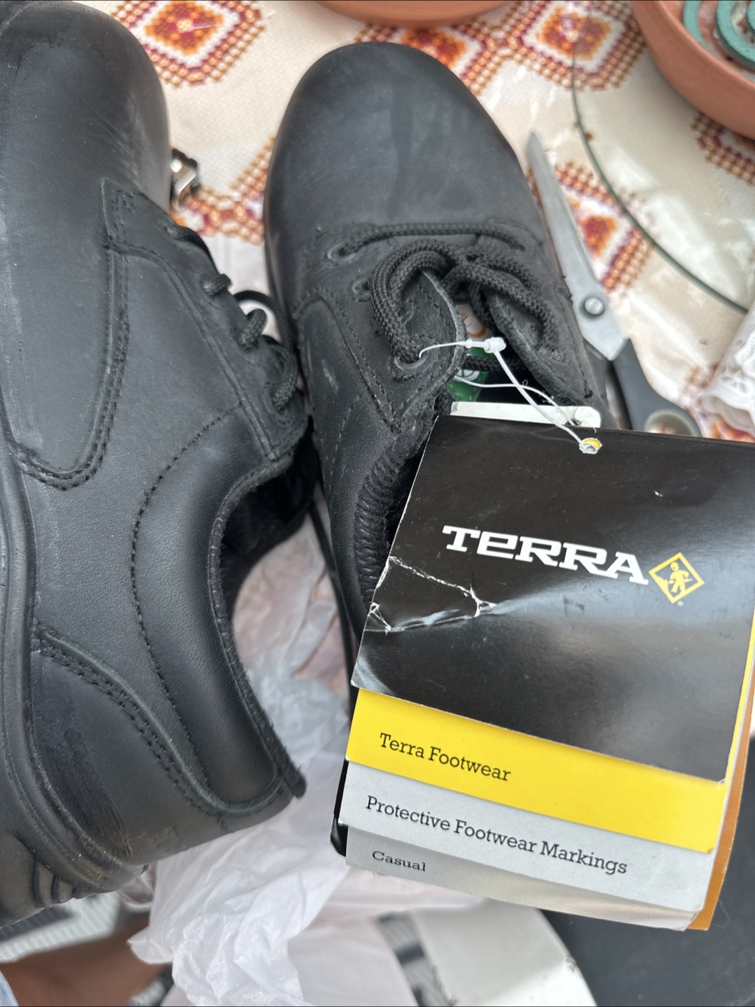 Terra Black Leather Work Shoes - photo 4
