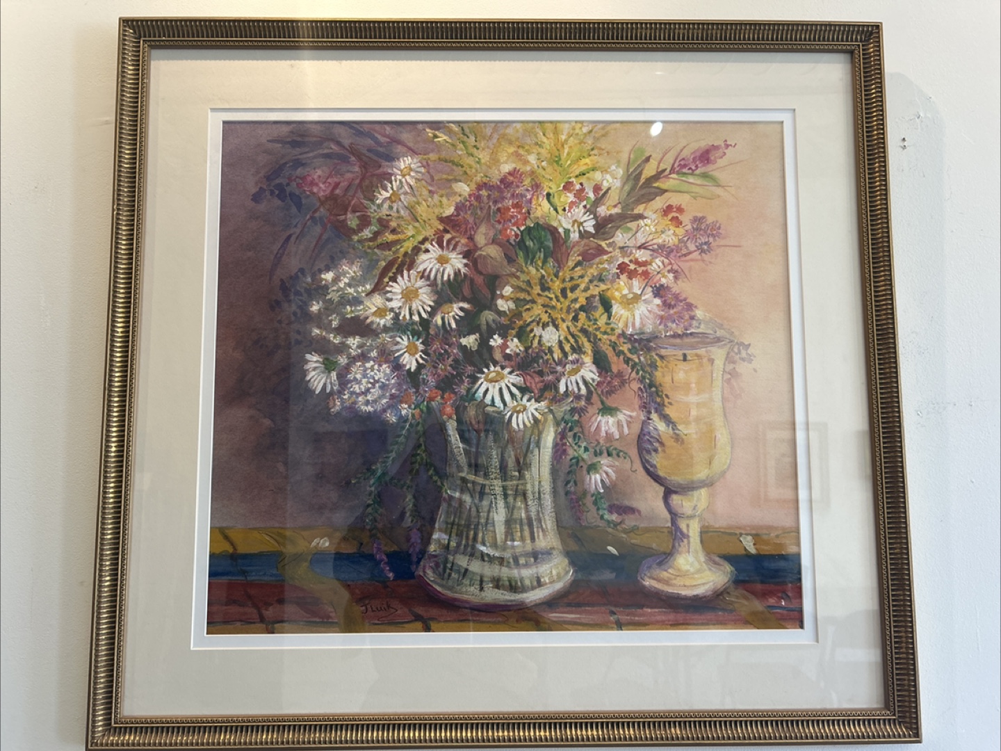 Framed Floral Watercolour Painting