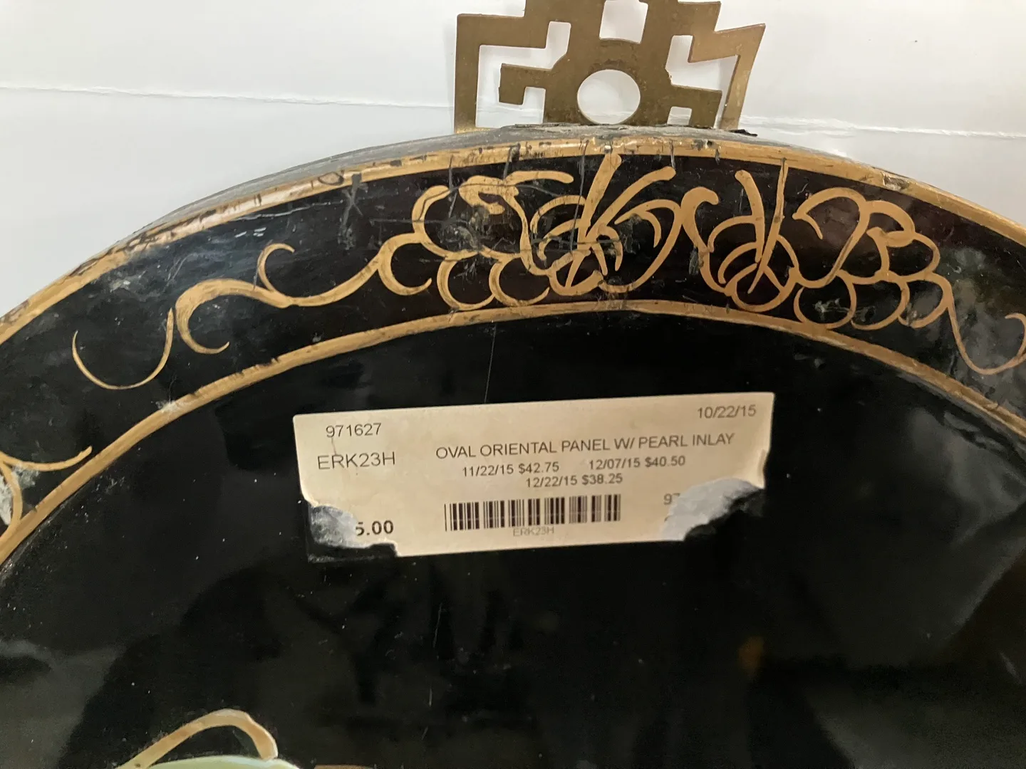 Oval mother of peal raised design ox image indicator(5)