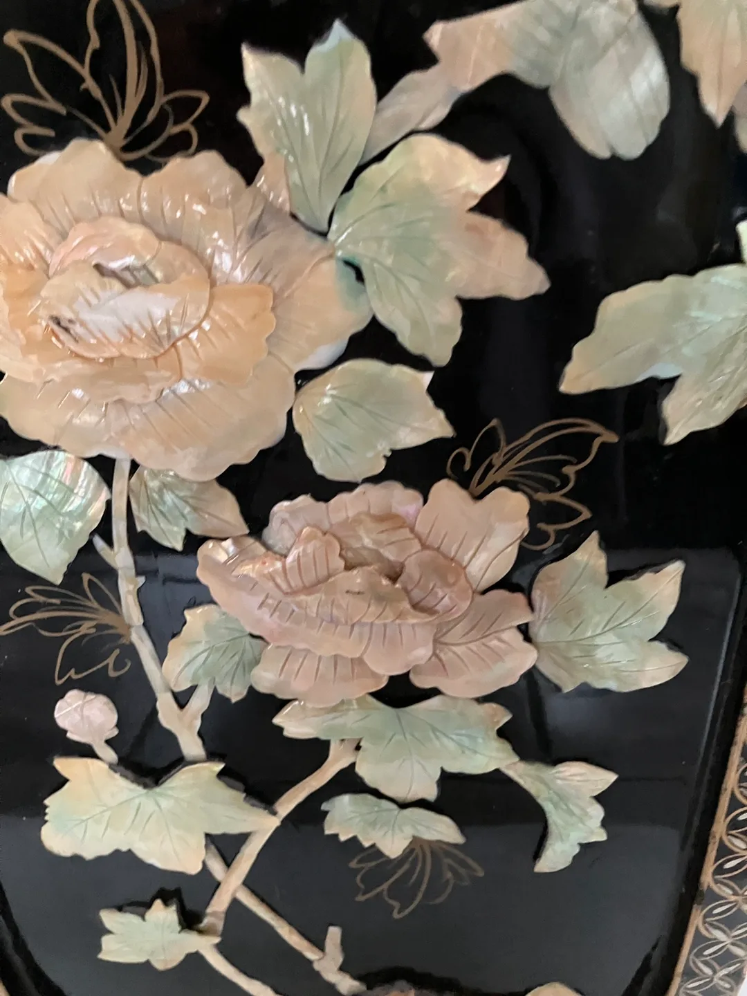 Oval mother of peal raised design ox image indicator(4)