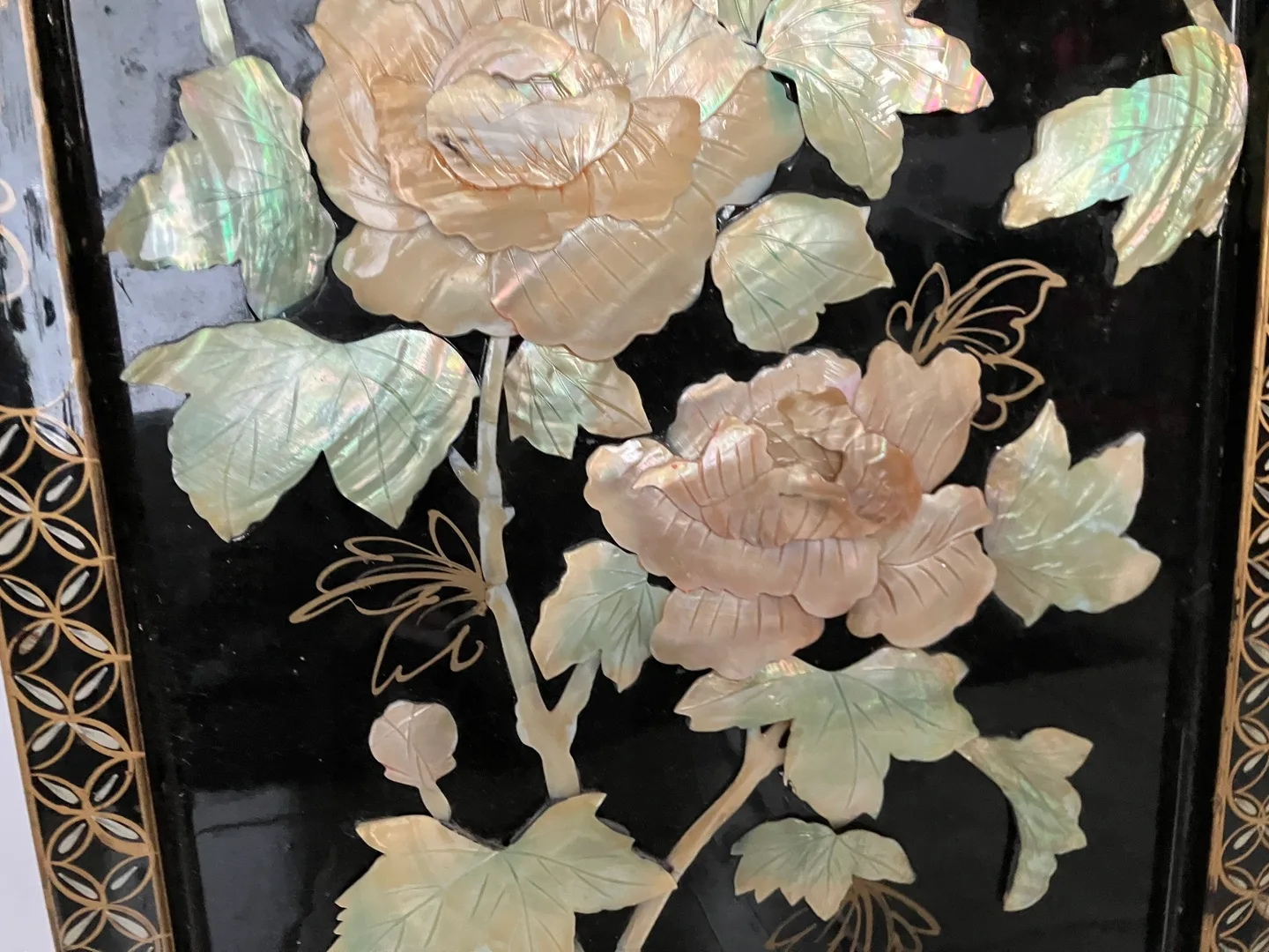 Oval mother of peal raised design ox image indicator(3)