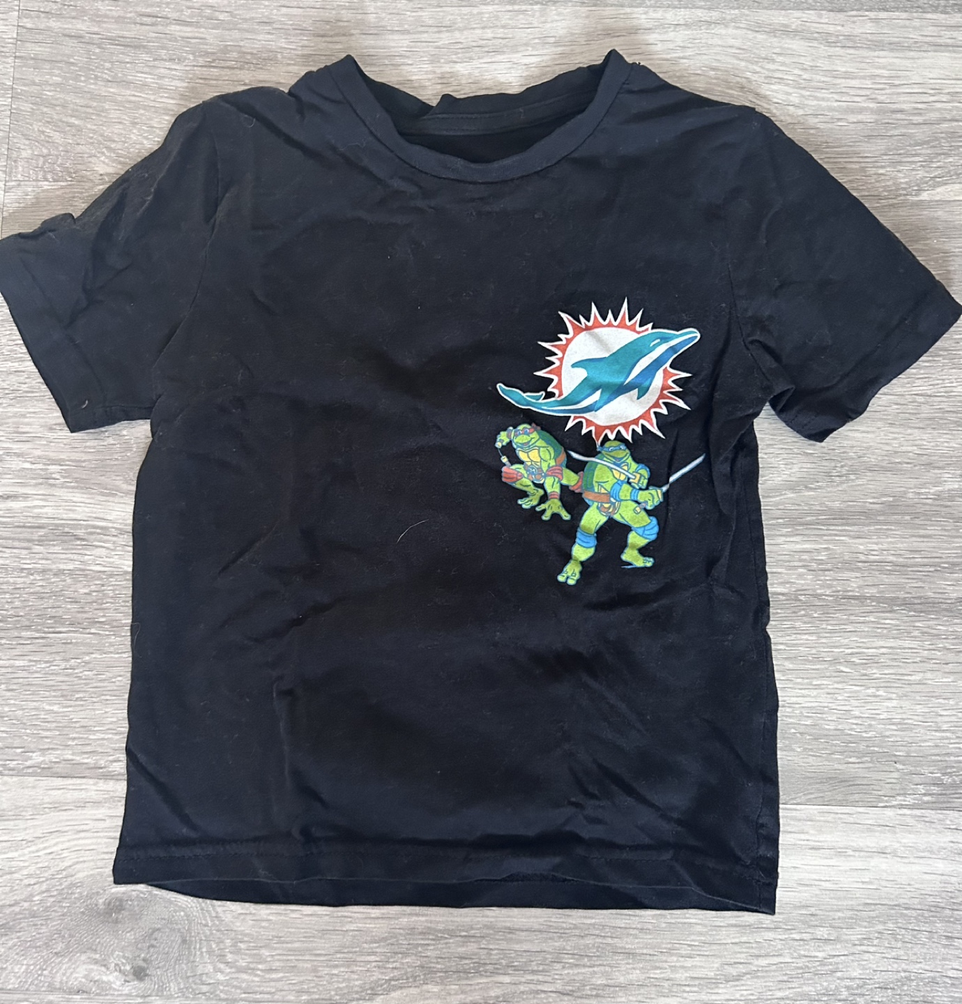 Teenage Mutant Ninja Turtles x NFL Miami Dolphins Tee XS - photo 2