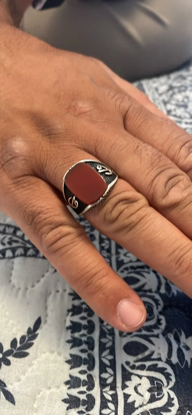 Men's Agate Stone Ring thumbnail