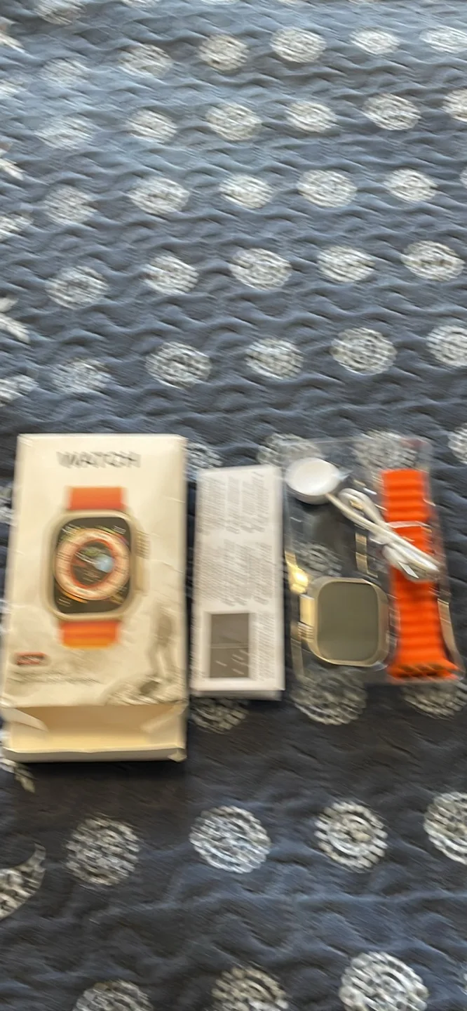 Smart Watch Ultra with Orange Band thumbnail