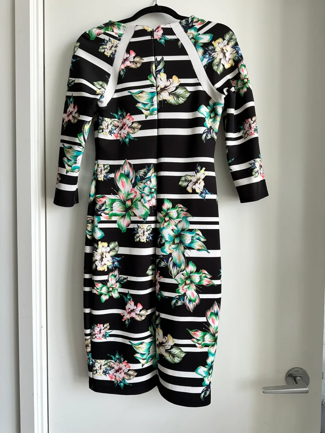 Bebe Floral Striped Dress - Size M image indicator(2)