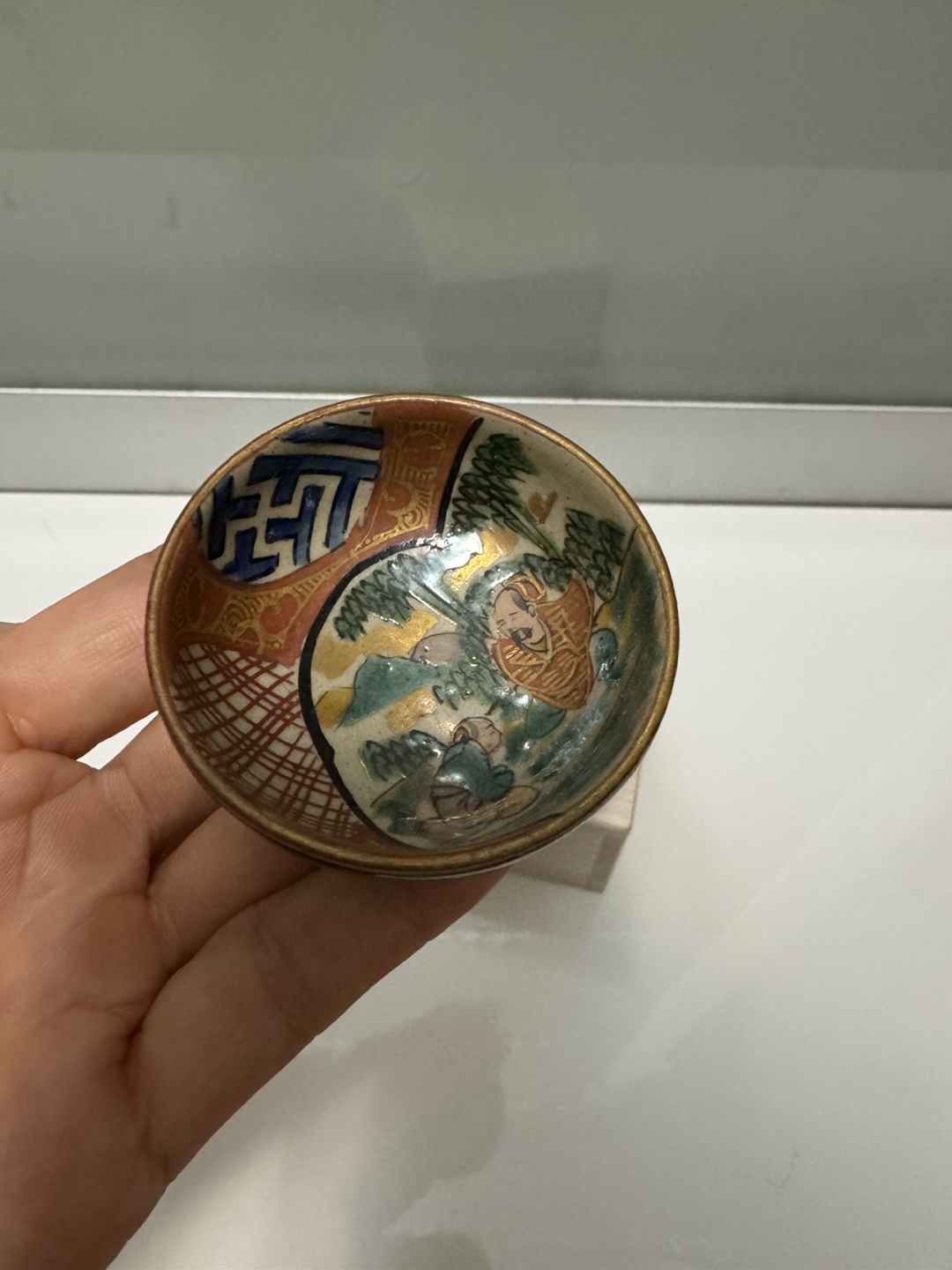 Vintage Japanese Kutani Ware Bowl with Box - photo 4