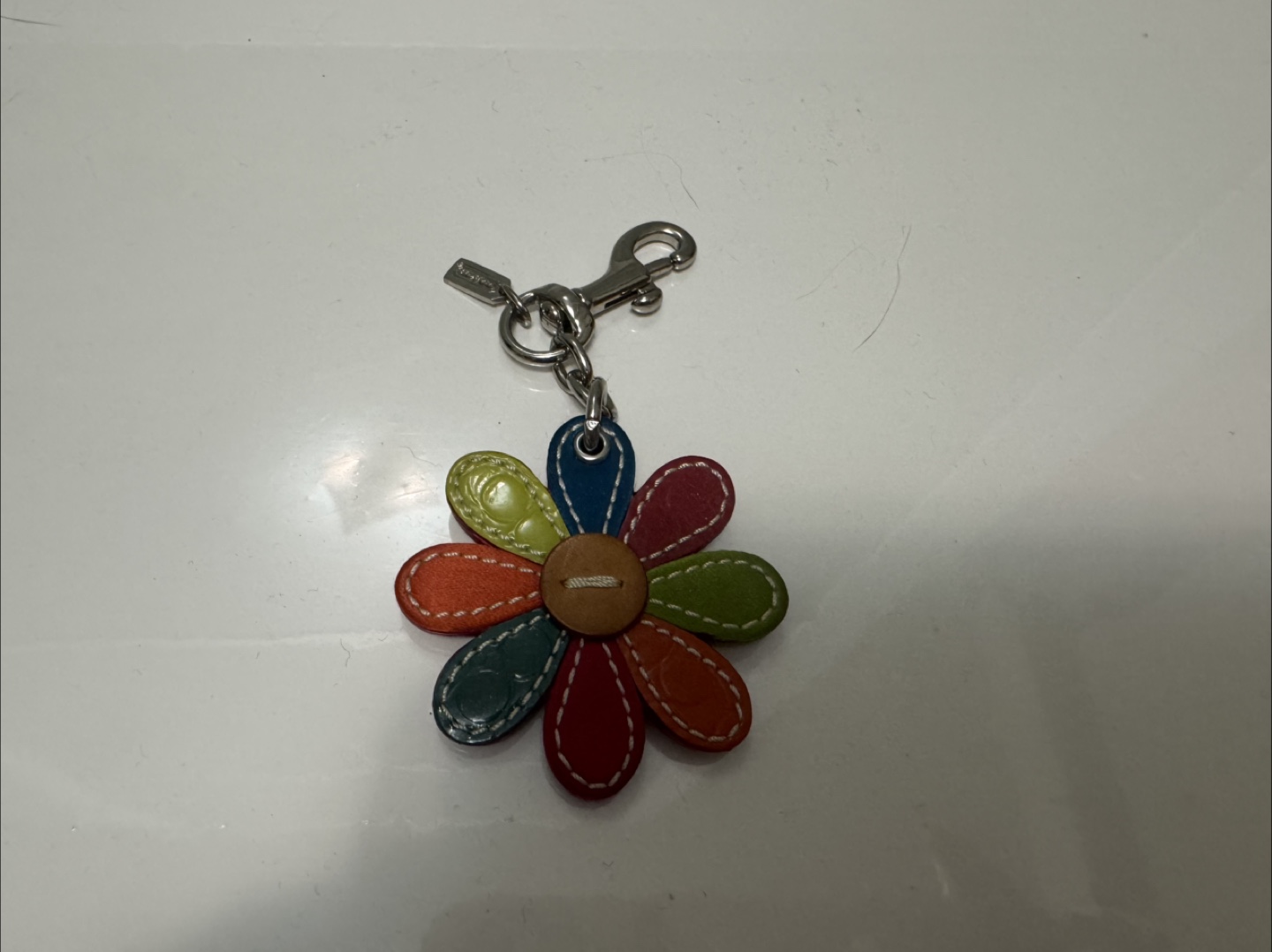 Coach Flower Keychain