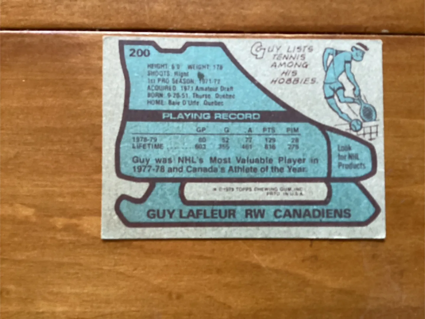 1979-80 O-PEE-CHEE GIY LAFLEUR Card # 200 ! image indicator(2)