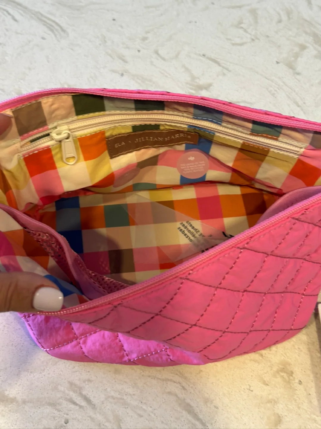 Ela x Jillian Harris - Cosmetic Case in pizzazz pink image indicator(3)