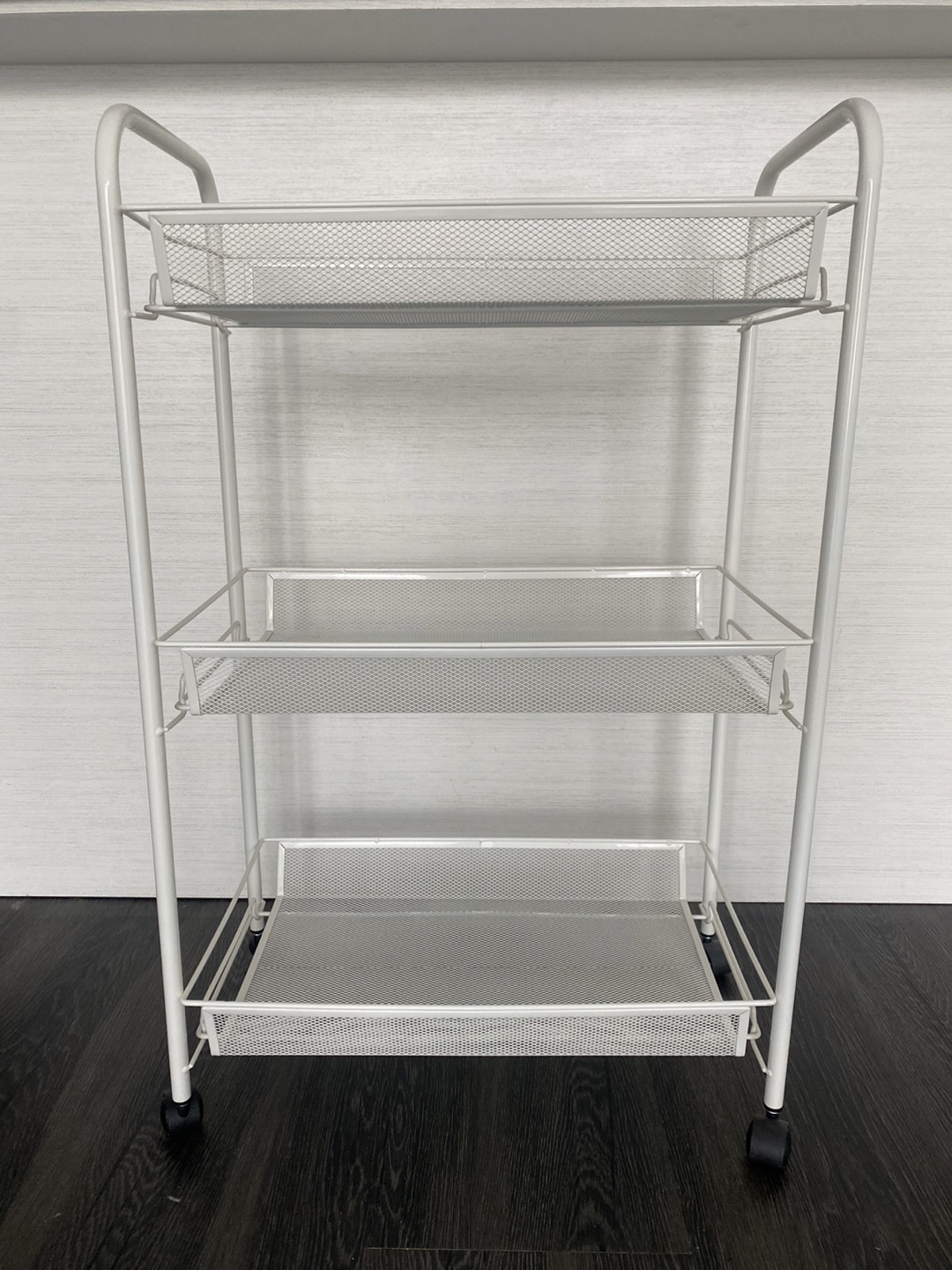 White 3-Tier Rolling Cart