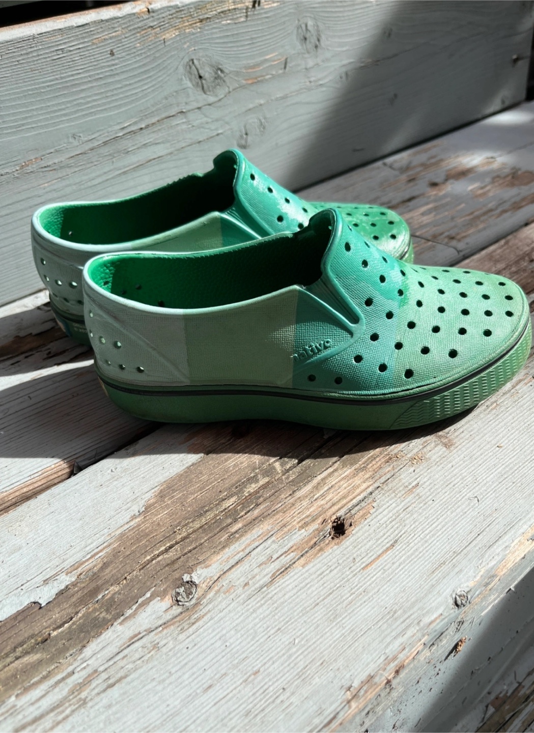 Native Shoes, Kids Size C12, Green - photo 2